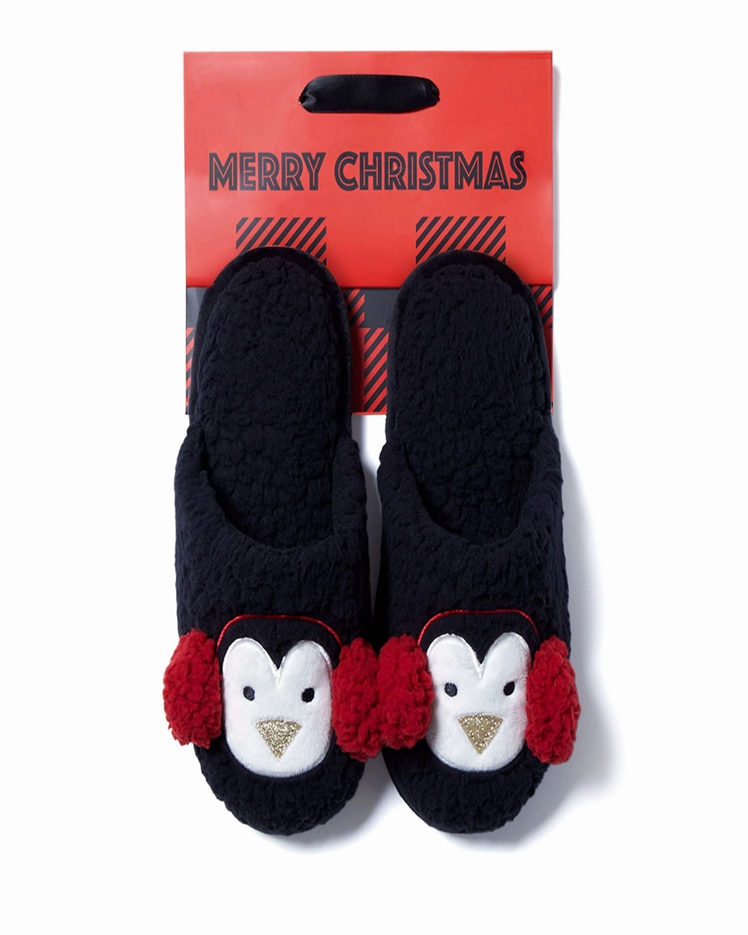 FlexGrooves Cozyfoams Women's Holiday Novelty Scuff Slipper with Gift Bag