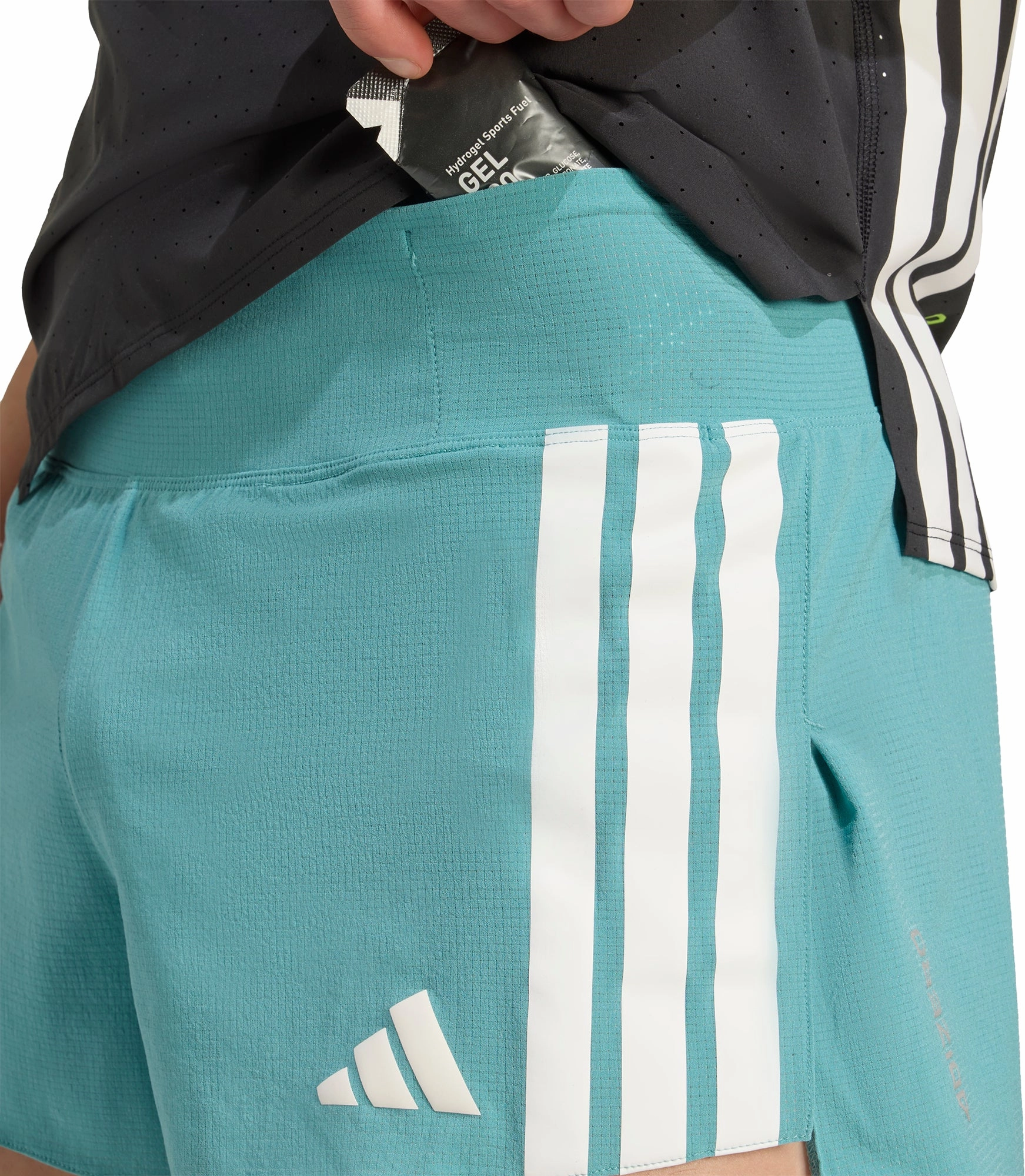 adidas Adizero Gel Pocket 3 Inch Mens Running Shorts - Green AntiSnagTechnology