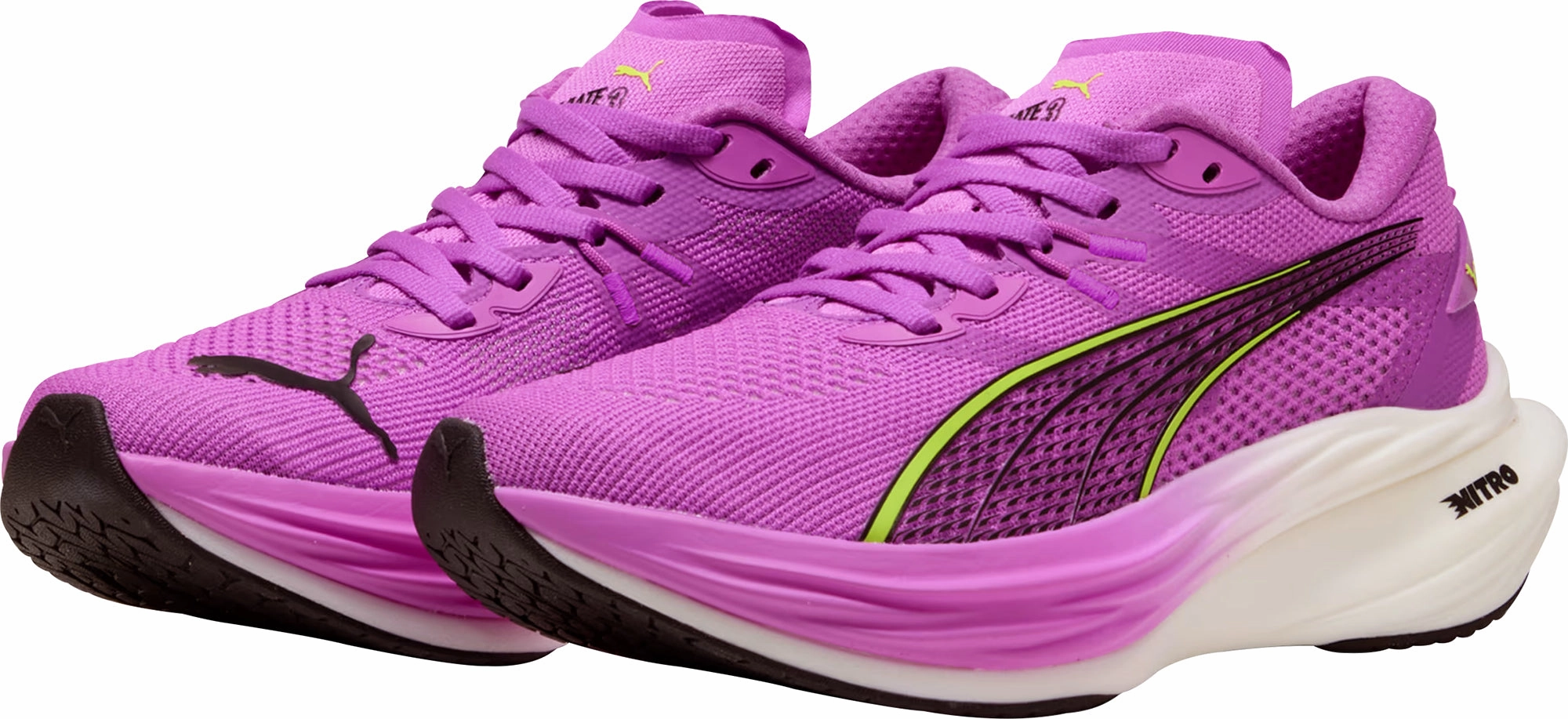 Air Cushioned Sole Puma Deviate Nitro 3 Womens Running Shoes - Purple