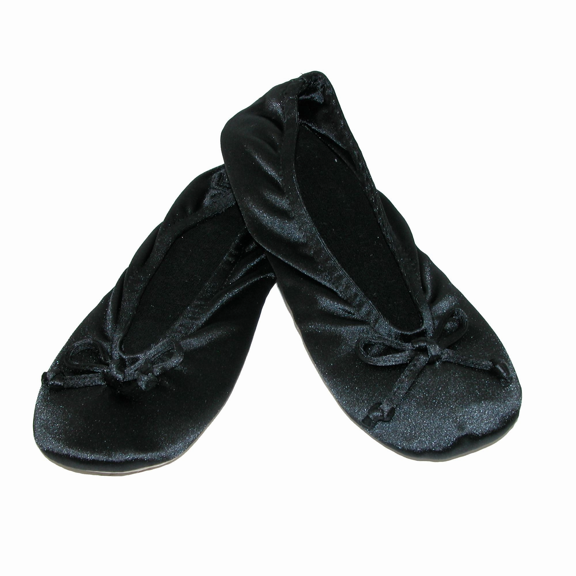 Women's Satin Plus Size Ballerina Slippers (Pack of 2) Easygoing Footwear