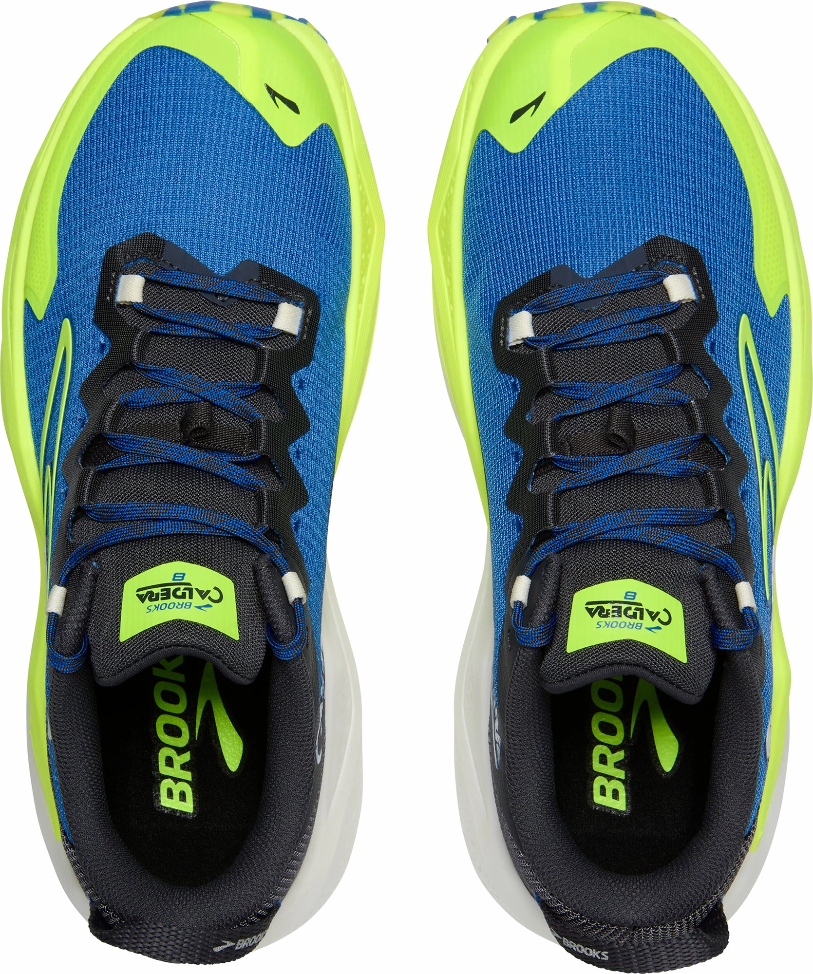 running gait analysis bootie - style shoes Brooks Caldera 8 Mens Trail Running Shoes - Blue