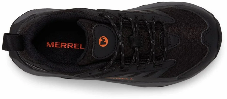 Reinforced Seams Merrell Moab Speed 2 Waterproof Childrens Walking Shoes - Black
