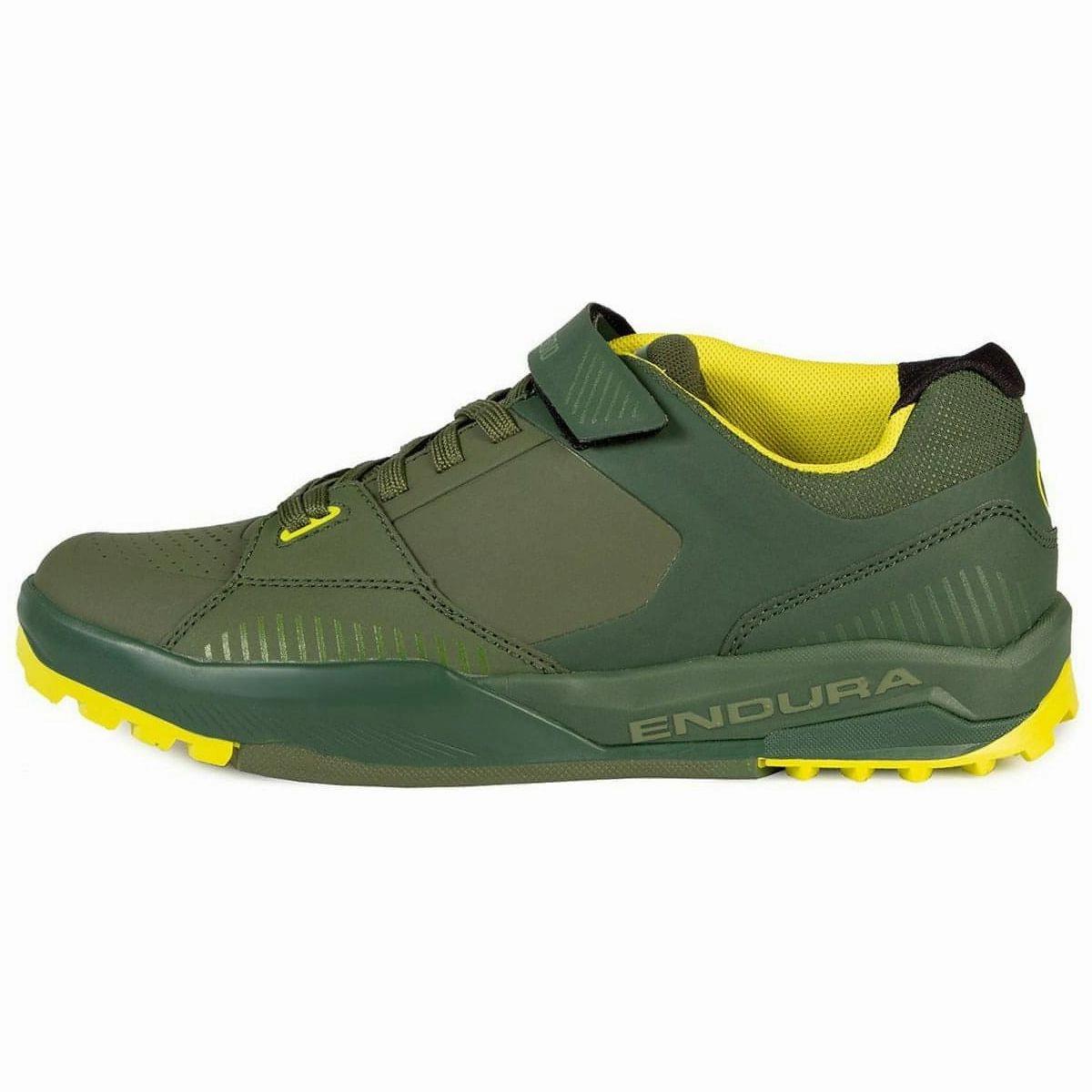 Supportive touch Waterproof Coating Endura MT500 Burner Flat Mens MTB Cycling Shoes - Green