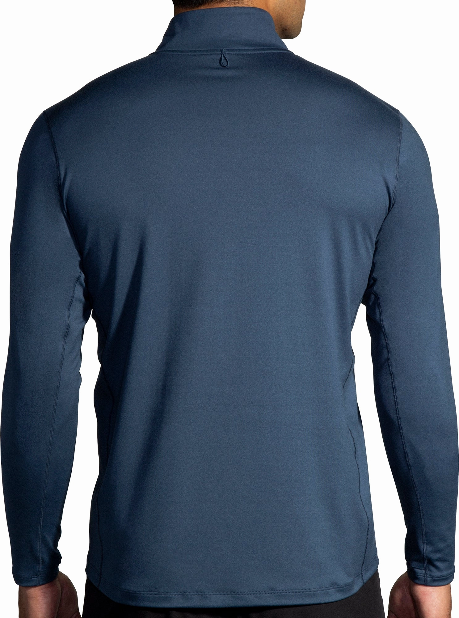Brooks Dash 2.0 Half Zip Long Sleeve Mens Running Top - Blue Valley area Stretch Enhanced Collar