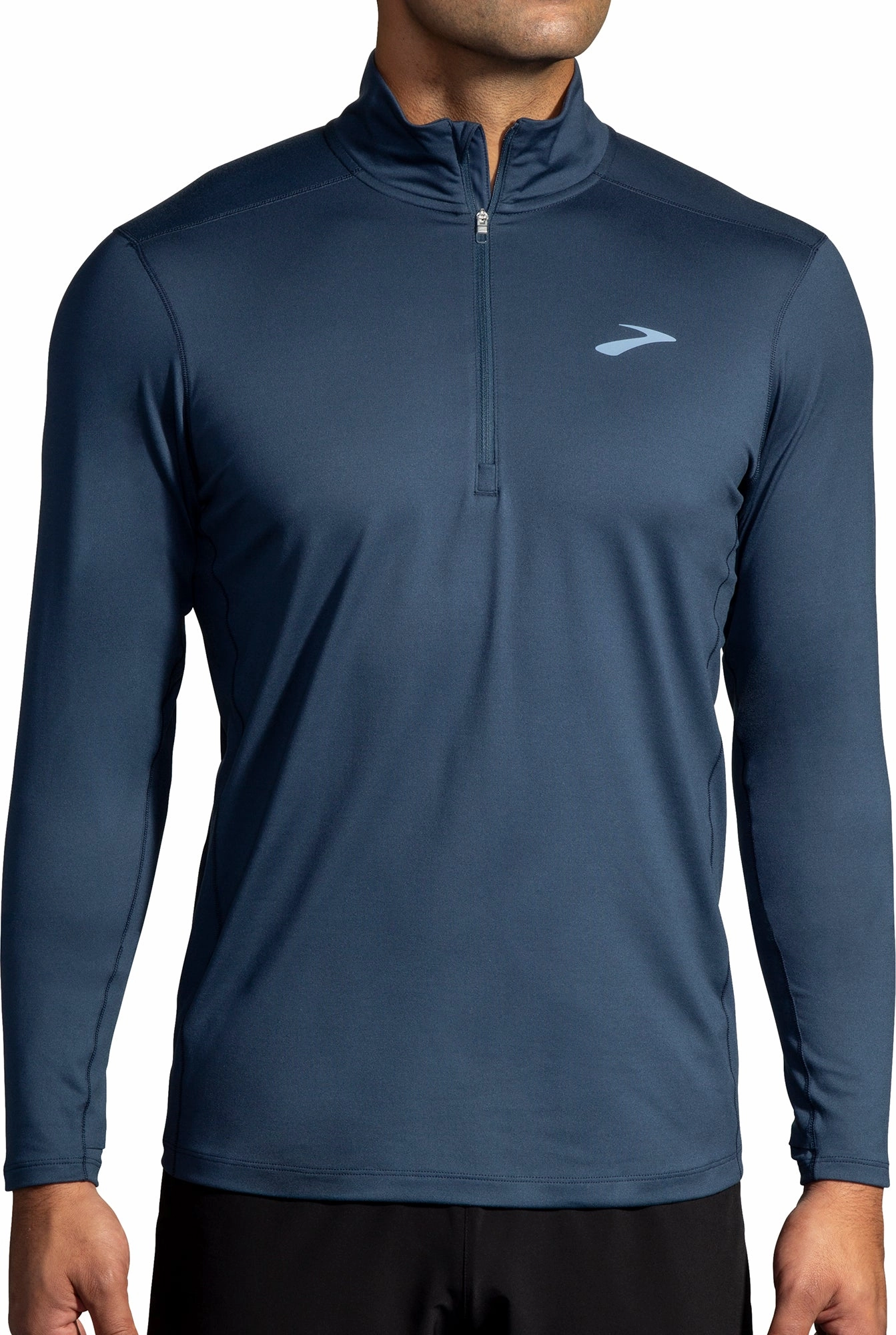 Socialite Brooks Dash 2.0 Half Zip Long Sleeve Mens Running Top - Blue