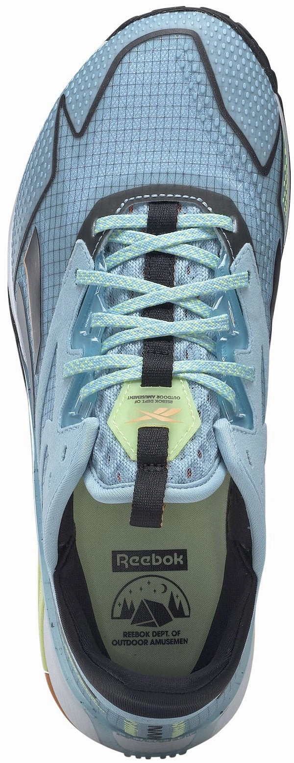 Reebok Nano X2 TR Adventure Womens Training Shoes - Blue Quick Drying Inner Layer Tensile Lacing
