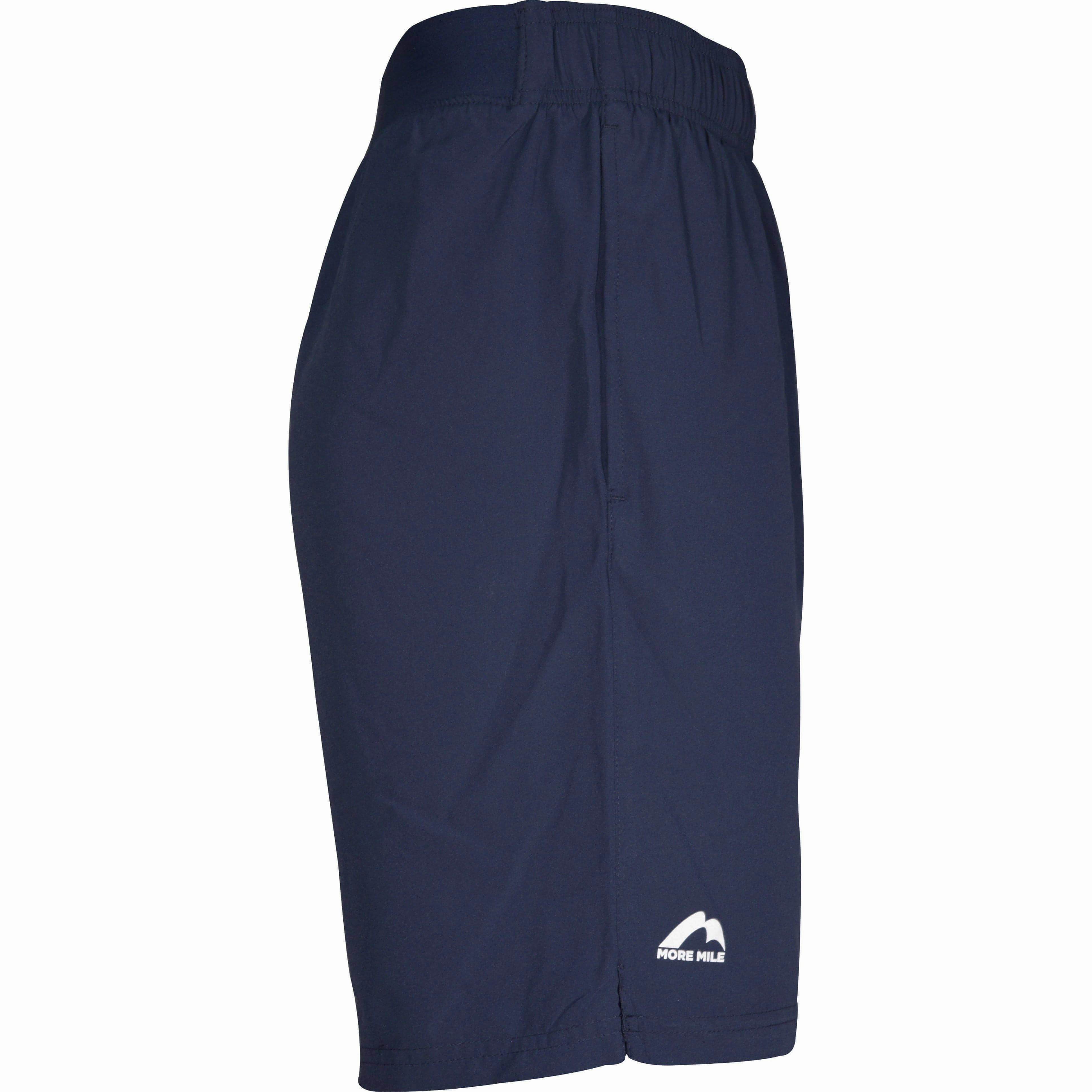 More Mile Active 9 Inch Mens Running Shorts - Navy Comfort Flex Wear Ultra Soft Touch