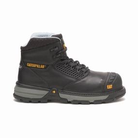 Adjustable Gusset Design Men's Comp-Toe Excavator Superlite Coolling Cct Work Boot In Black