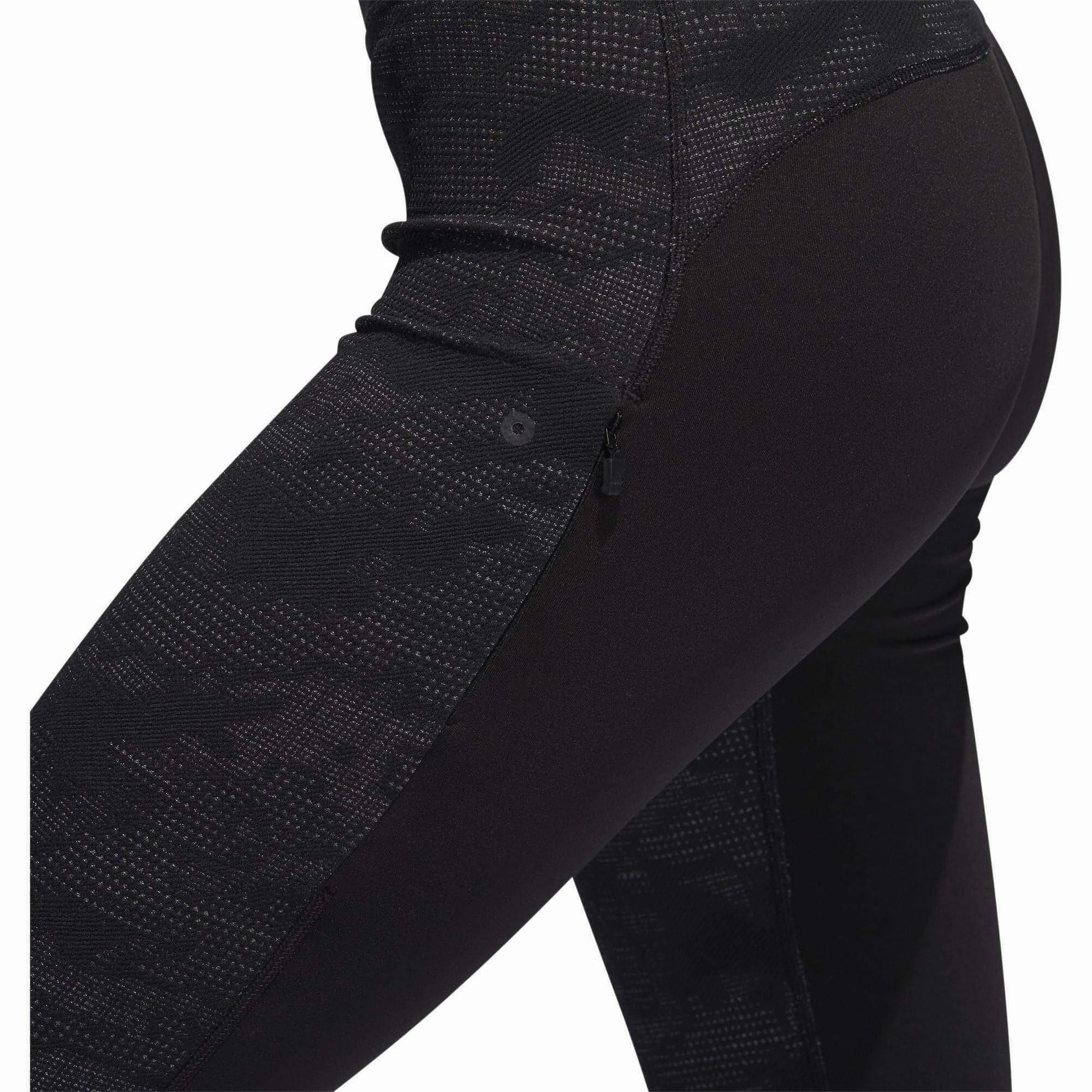 adidas Believe This Jacquard High Rise Womens Long Training Tights - Black Confidence Style