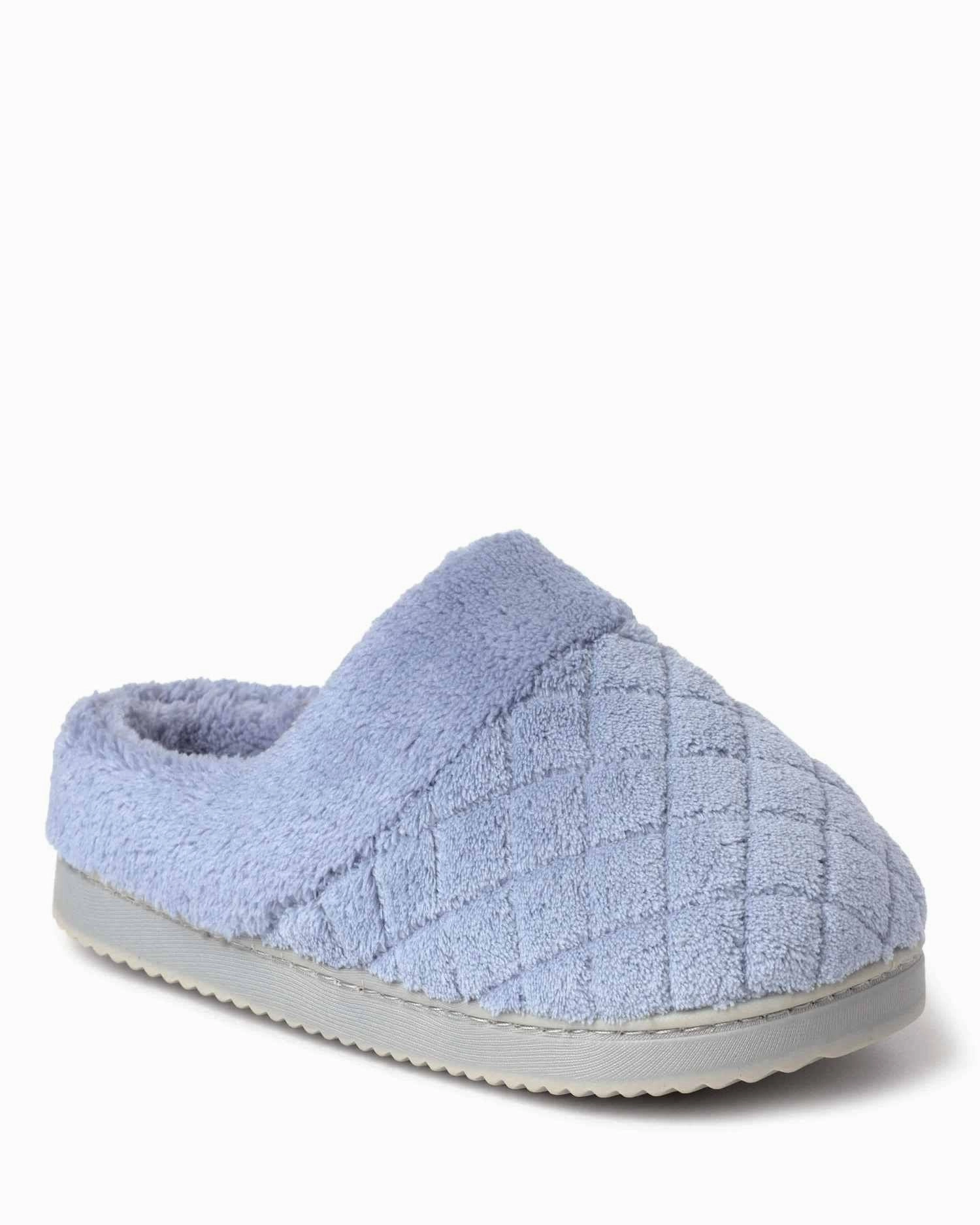 Dearfoams Women's Libby Quilted Terry Clog House Slipper Ergonomic Design Running