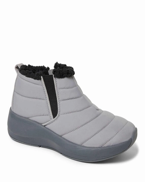Dearfoams Women's Naomi Double Gore Bootie Winter Ankle Boot Comfort Shield