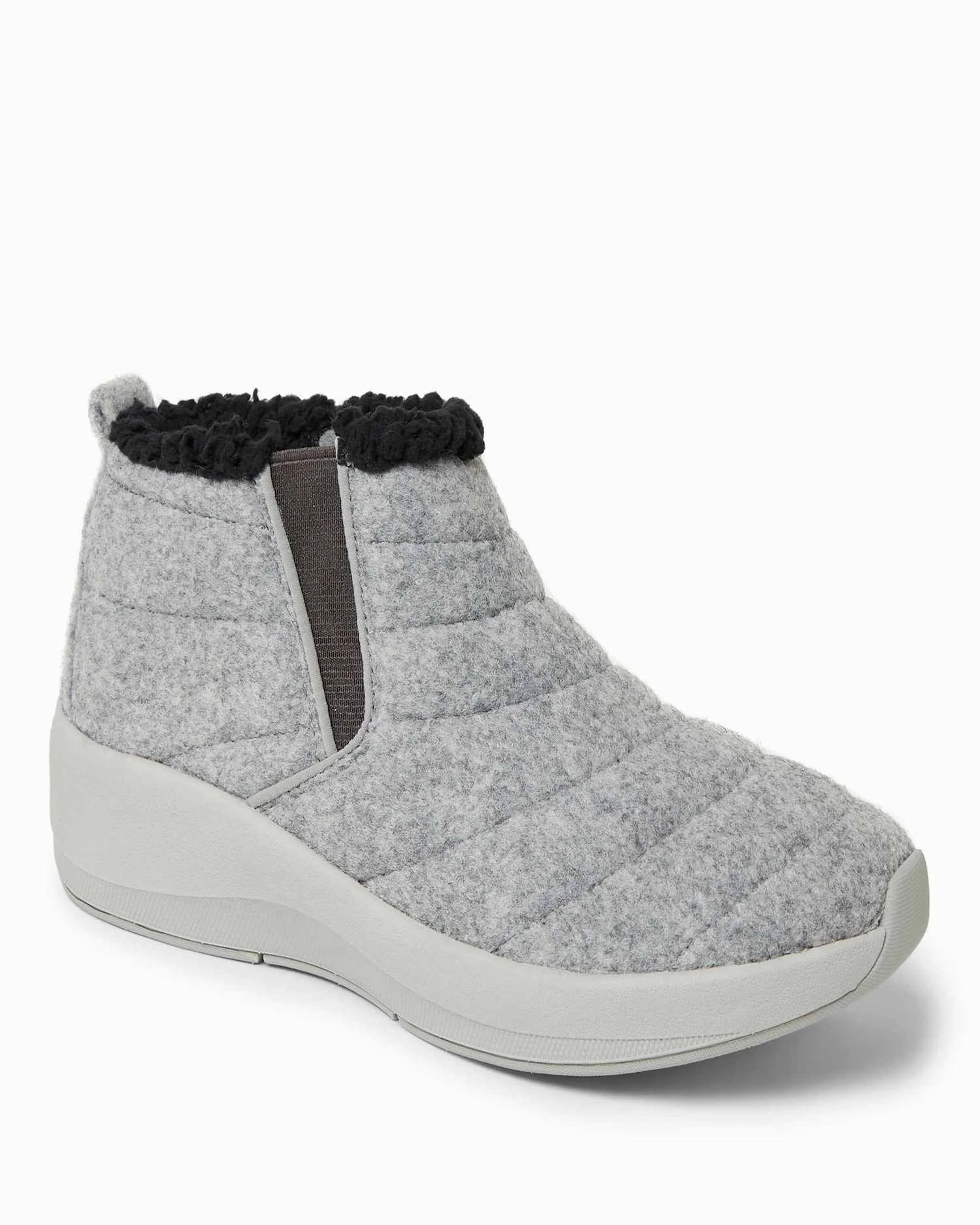 Dearfoams Women's Naomi Double Gore Bootie Winter Ankle Boot Heavy Weather Protection