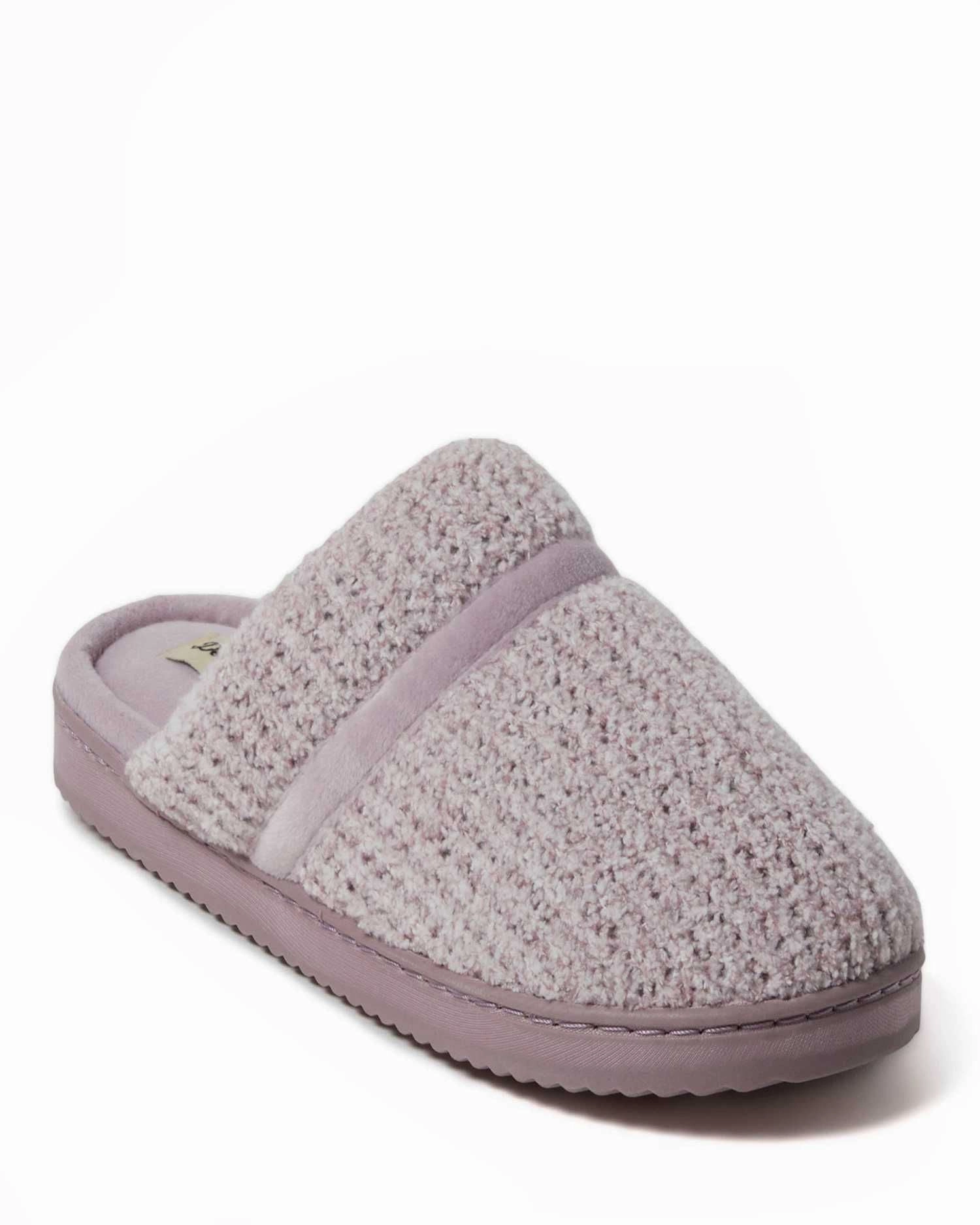 Reinforced Stitching Enhanced Safety Dearfoams Women's Serena Marled Chenille Scuff House Slipper