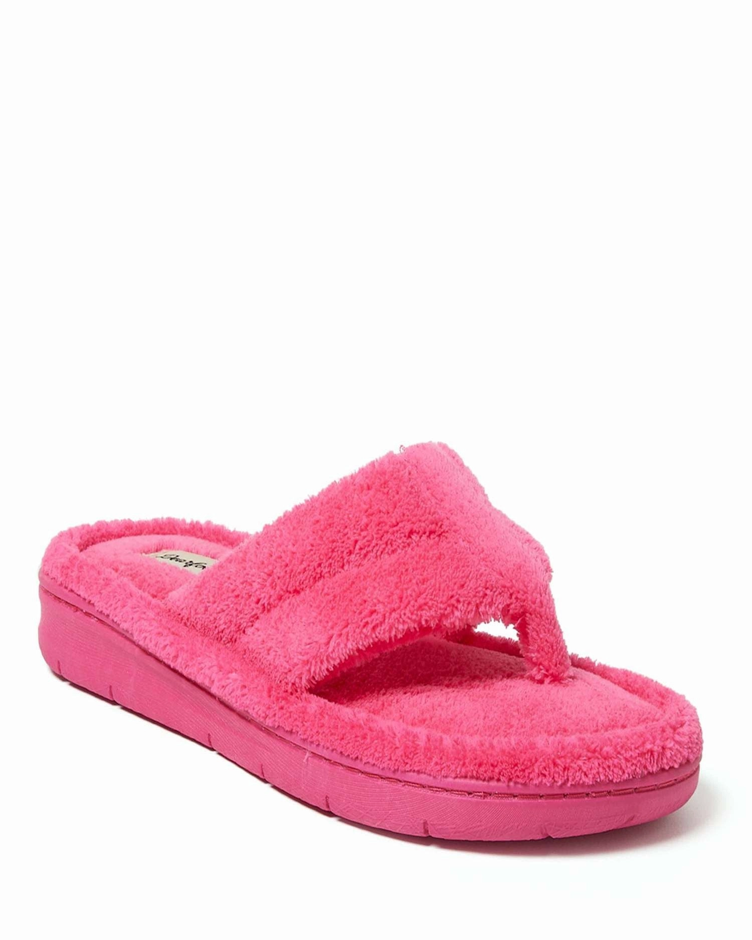 Soft Footwear Dearfoams Women's Wrenley Terry Thong Flip Flop House Slipper