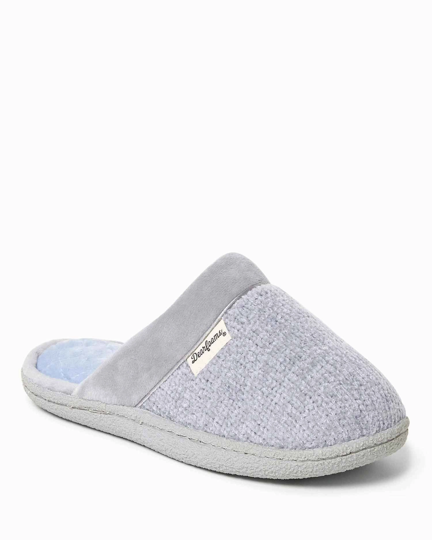 All-Day Fit Dearfoams Womens Samantha Chenille Scuff House Slipper