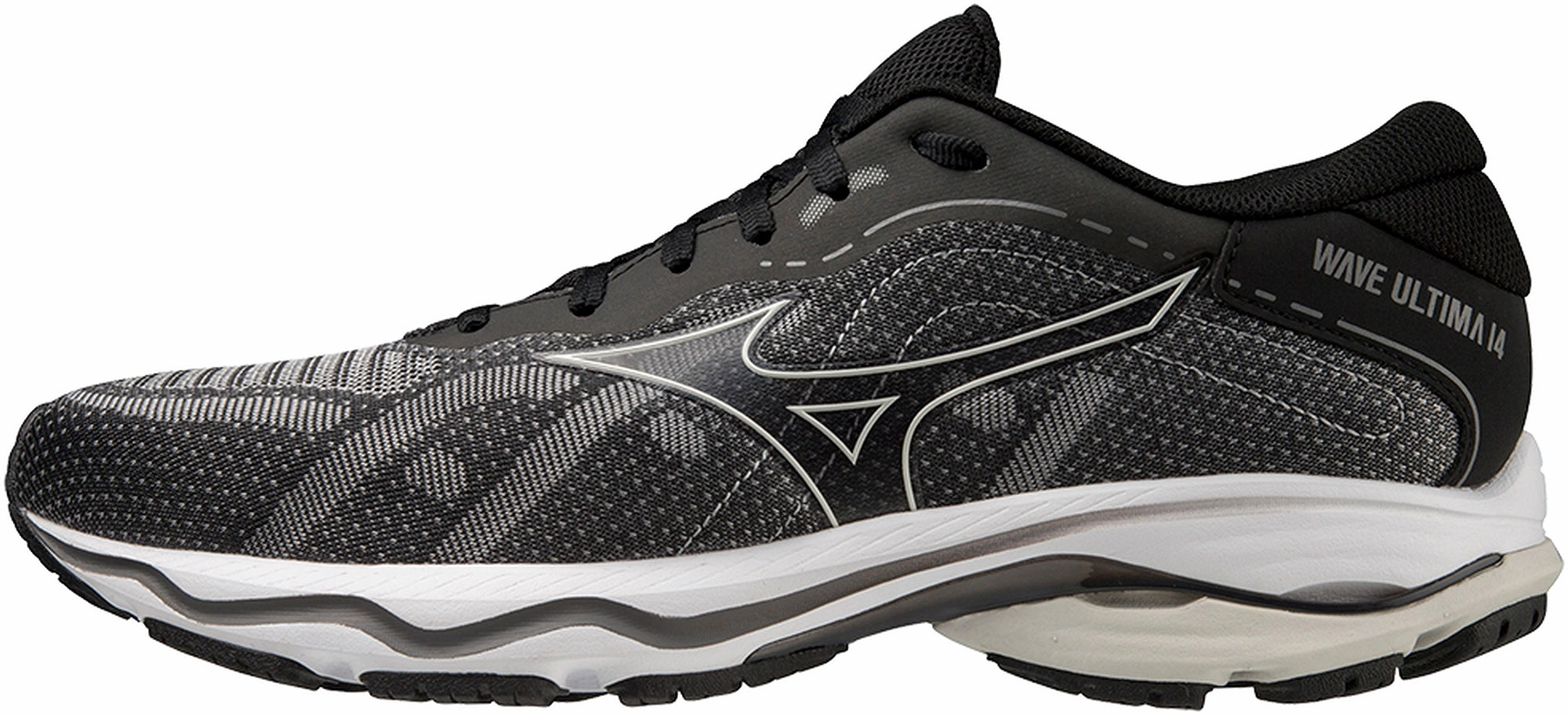 HighTop Sweat Friendly Mizuno Wave Ultima 14 Mens Running Shoes - Black