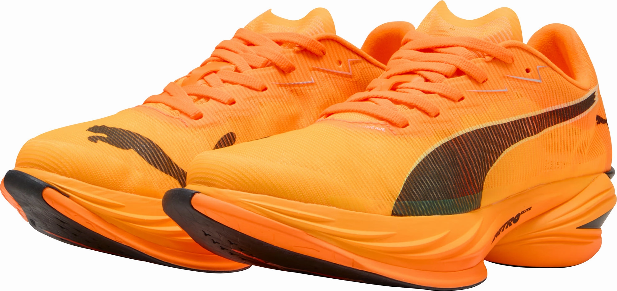 rubber shoes rubber sole shoe property Puma Fast-R Nitro Elite 3 Womens Running Shoes - Orange