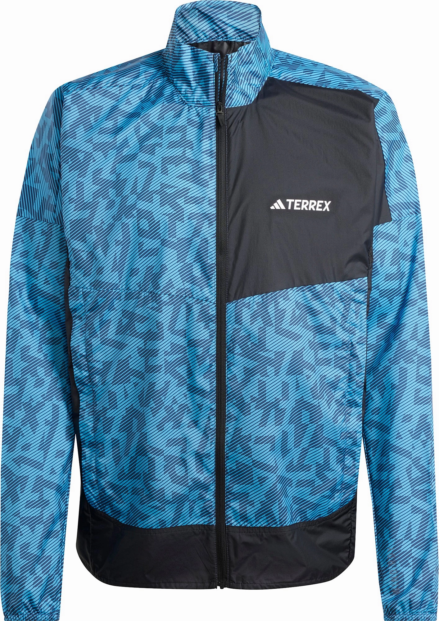Wind Resistant Wear Chilly Air adidas Terrex Trail Mens Running Jacket - Blue