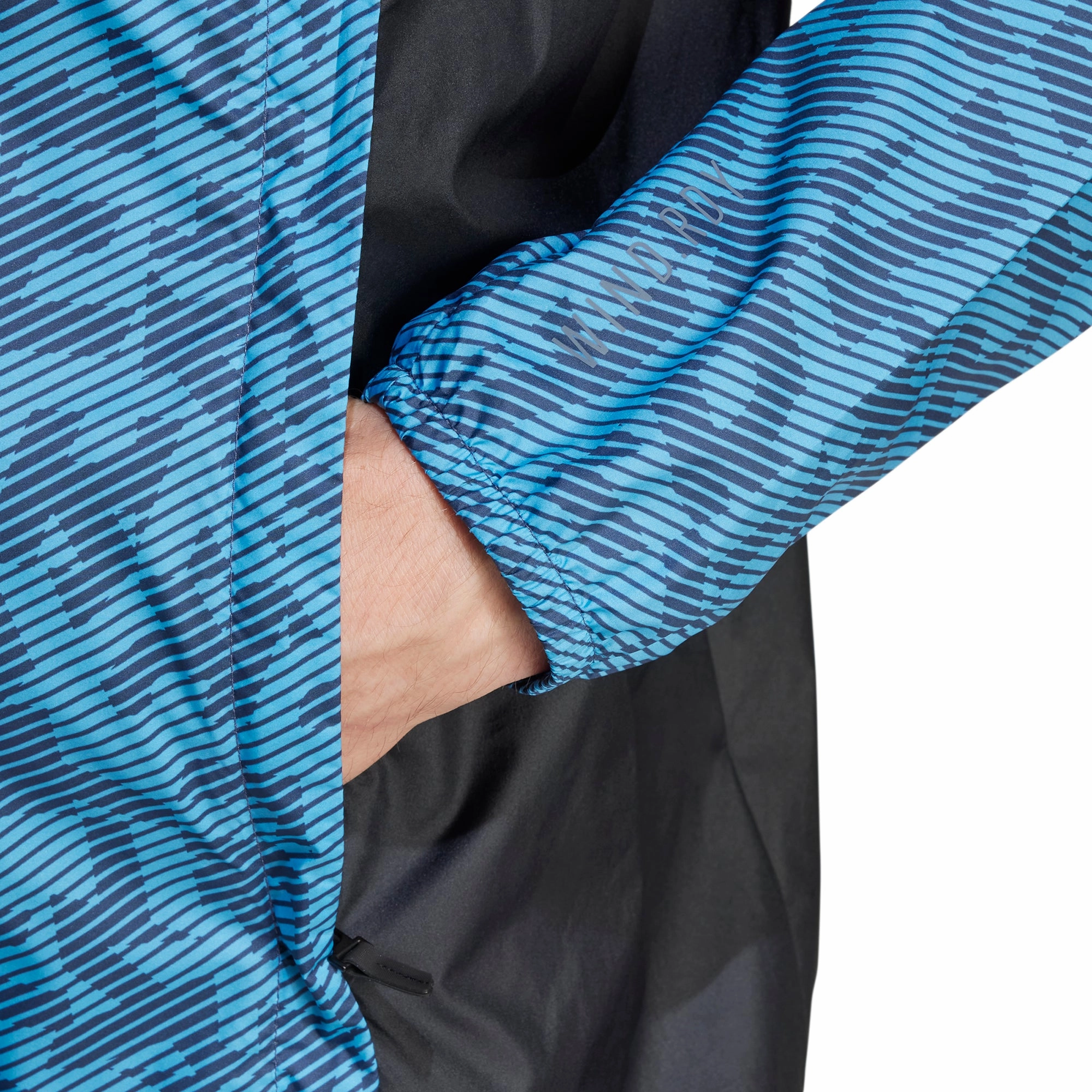 adidas Terrex Trail Mens Running Jacket - Blue Hooded style