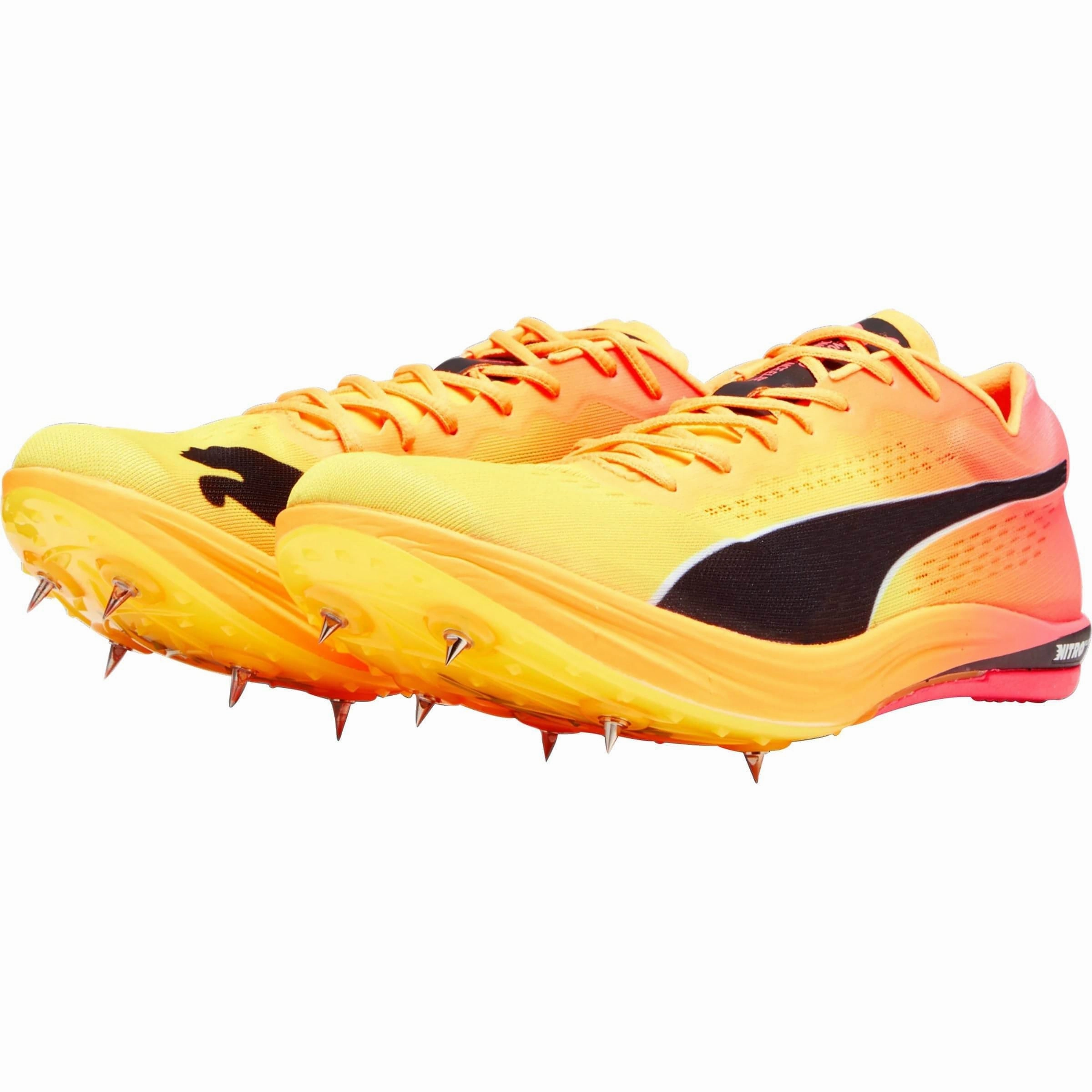 Active Support Motion Stability Puma evoSpeed Nitro Elite  Long Distance Running Spikes - Orange