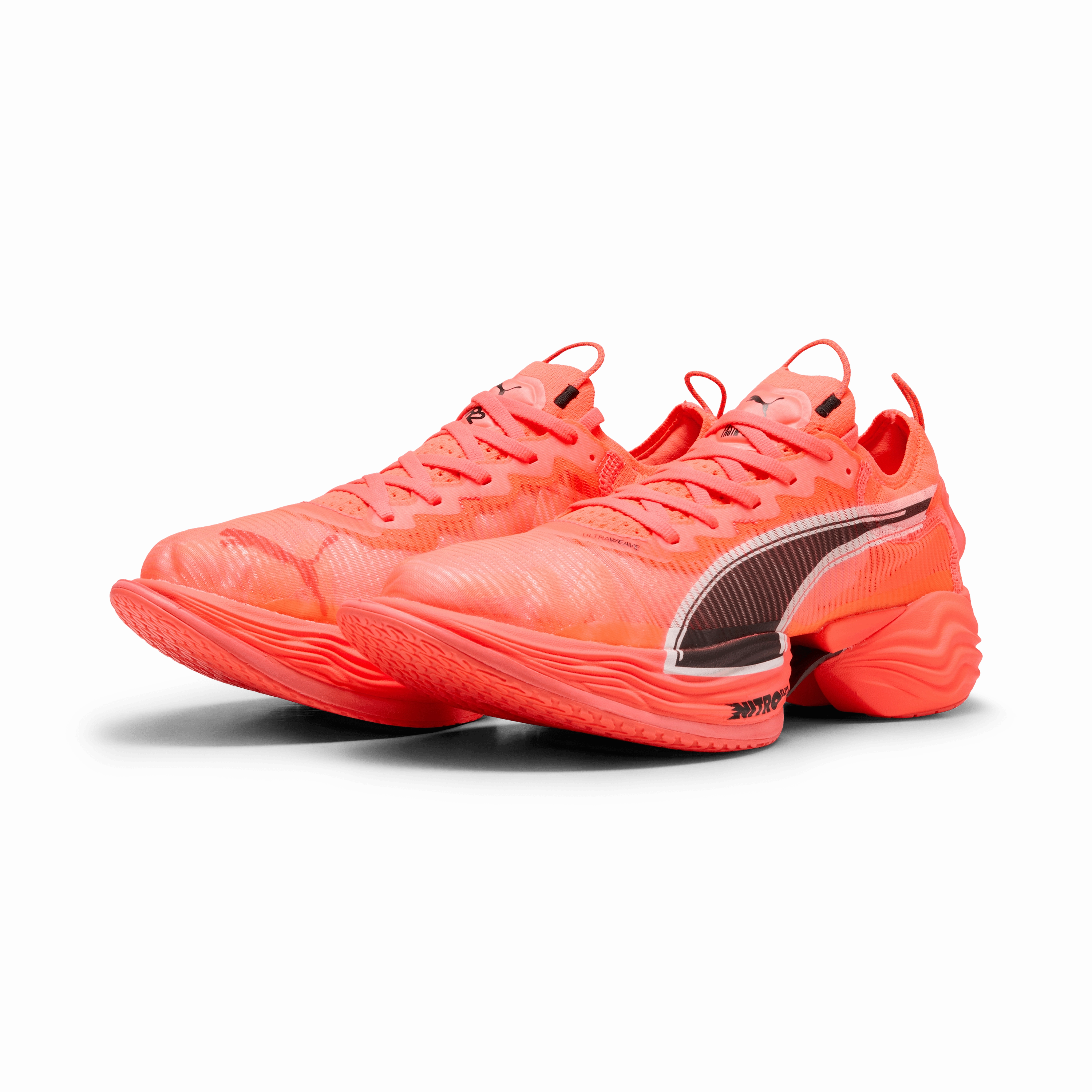 Quick Dry Sockliner running in a trail race shoes Puma Women's Fast-R NITRO Elite 2 Running Shoes in Glowing Red/Puma White SS25