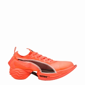 Puma Women's Fast-R NITRO Elite 2 Running Shoes in Glowing Red/Puma White SS25 Ergonomic Last