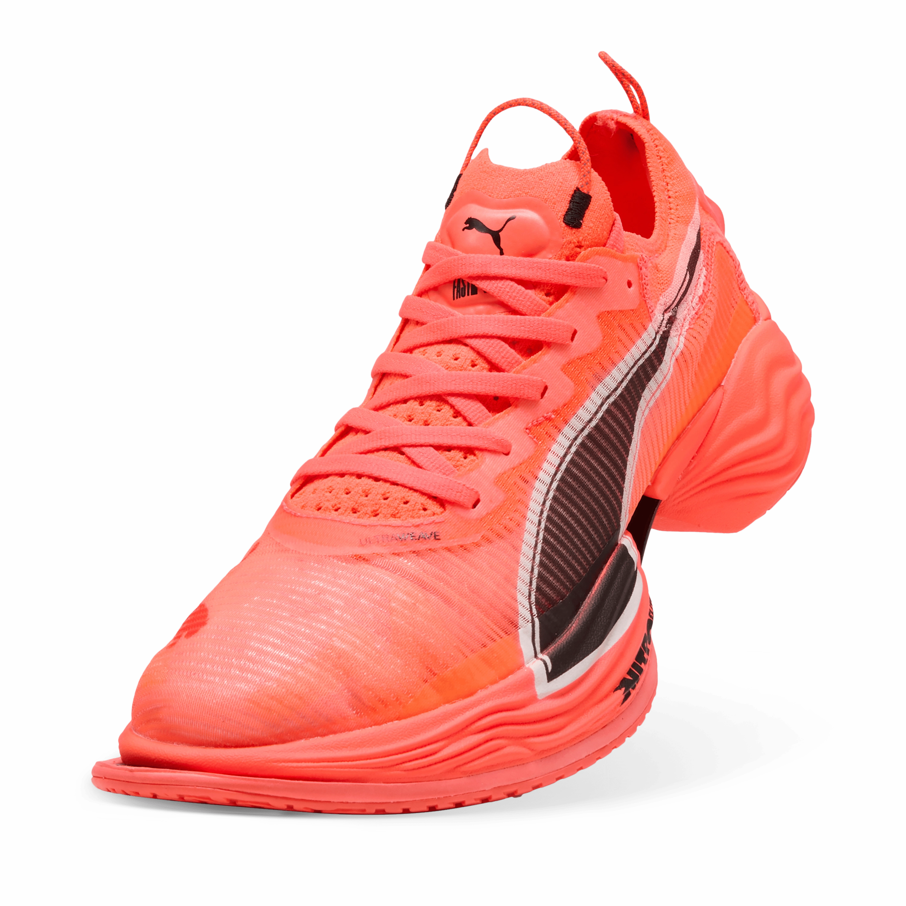 Comfort Lock Rolling Stability Puma Women's Fast-R NITRO Elite 2 Running Shoes in Glowing Red/Puma White SS25