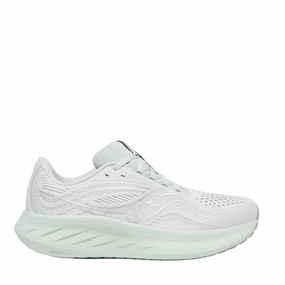 Saucony Women's Ride 18 Running Shoes in Fog/Mist AW25 odor - control shoes easy - to - wear shoes
