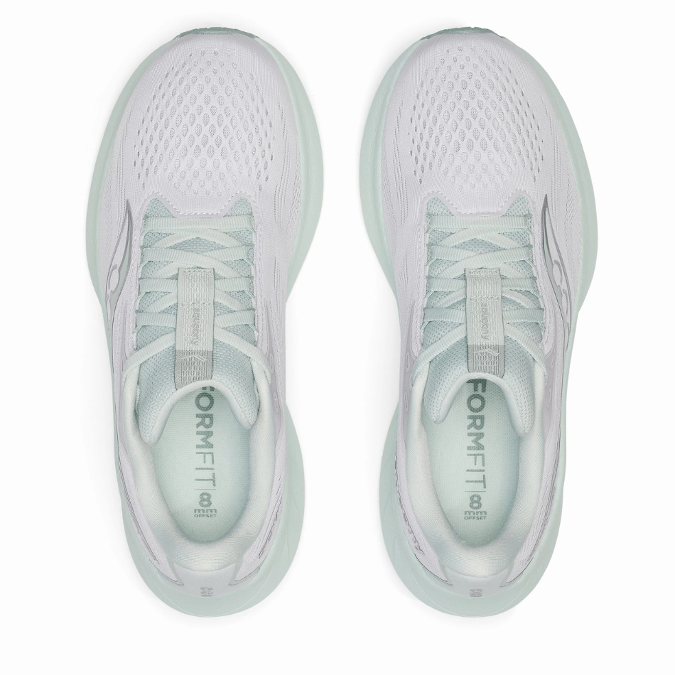 Saucony Women's Ride 18 Running Shoes in Fog/Mist AW25 Ventilation Ports