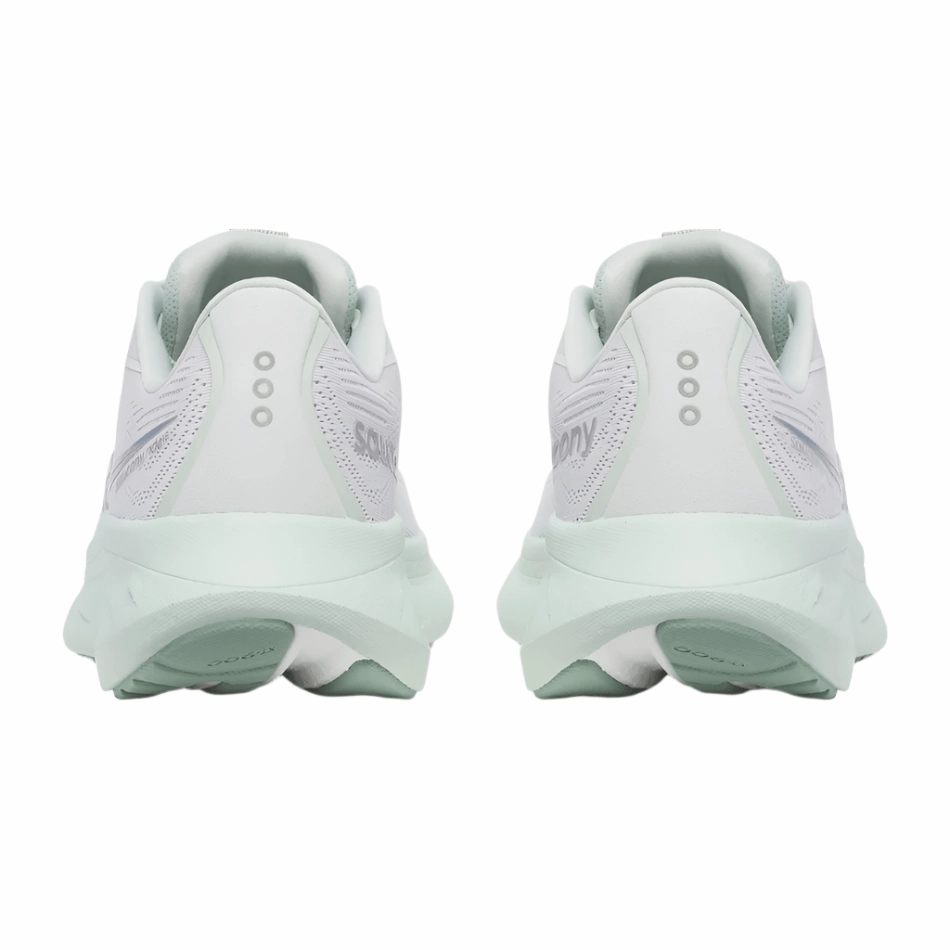 Saucony Women's Ride 18 Running Shoes in Fog/Mist AW25 Male runner adapt to different paces