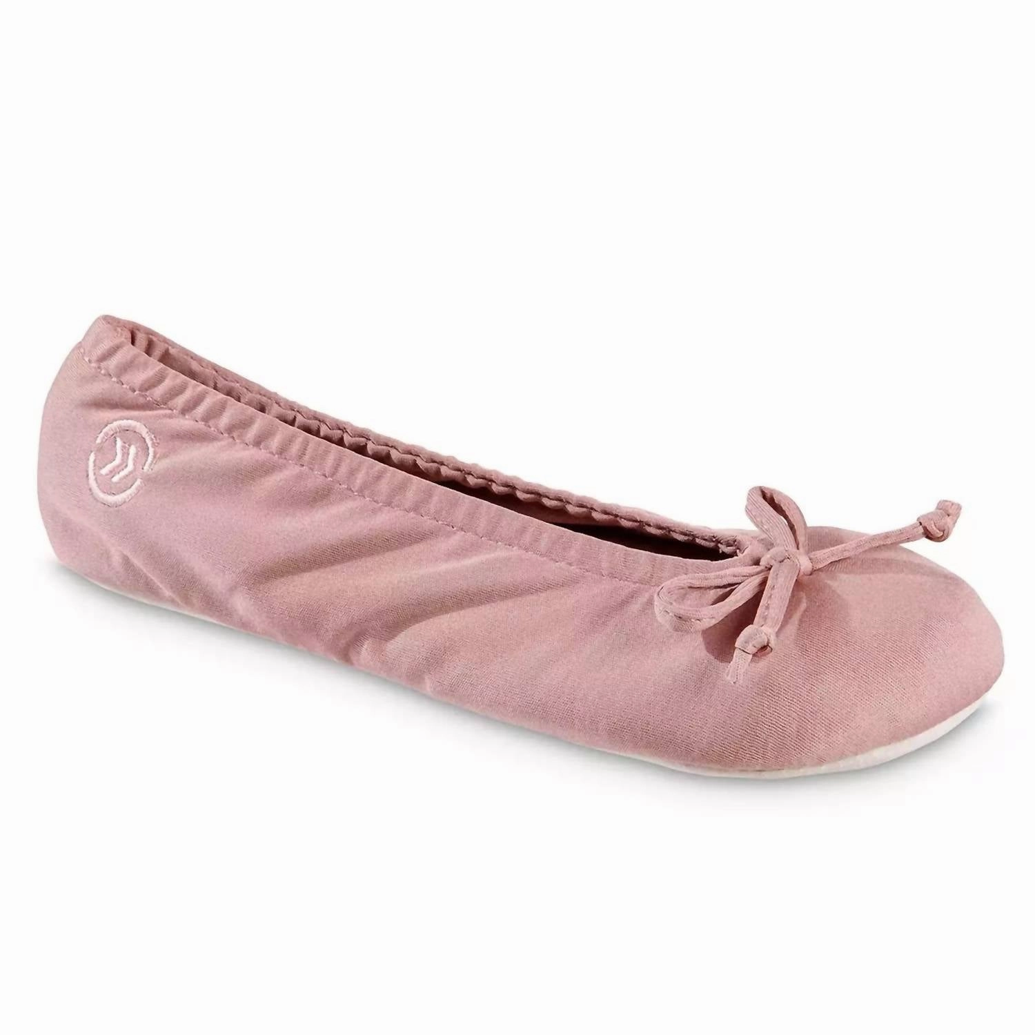 mesh material Slip Fit Comfort Women's Stretch Satin Eco Comfort Ballerina Slipper In Woodberry