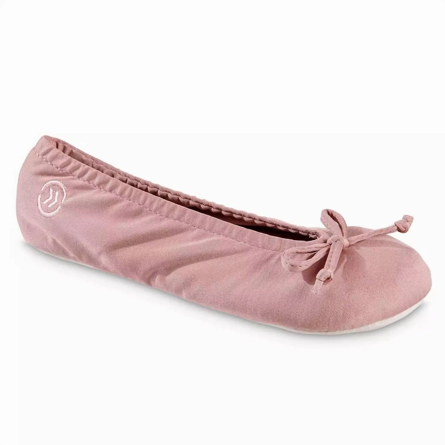 Women's Stretch Satin Eco Comfort Ballerina Slipper In Woodberry Strap Design
