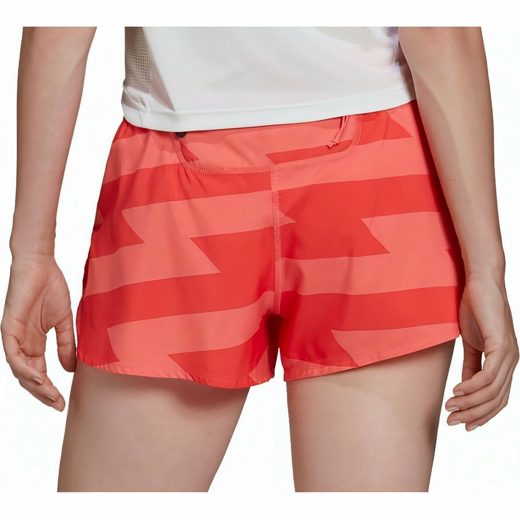 QuickAdjustStraps Outdoor Movement adidas Run Fast 3 Inch Split Womens Running Shorts - Pink