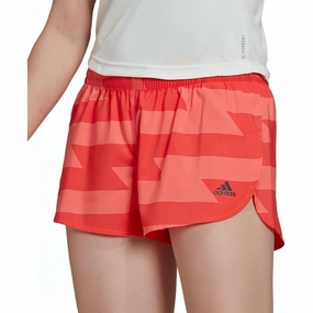 Athletic Fit adidas Run Fast 3 Inch Split Womens Running Shorts - Pink