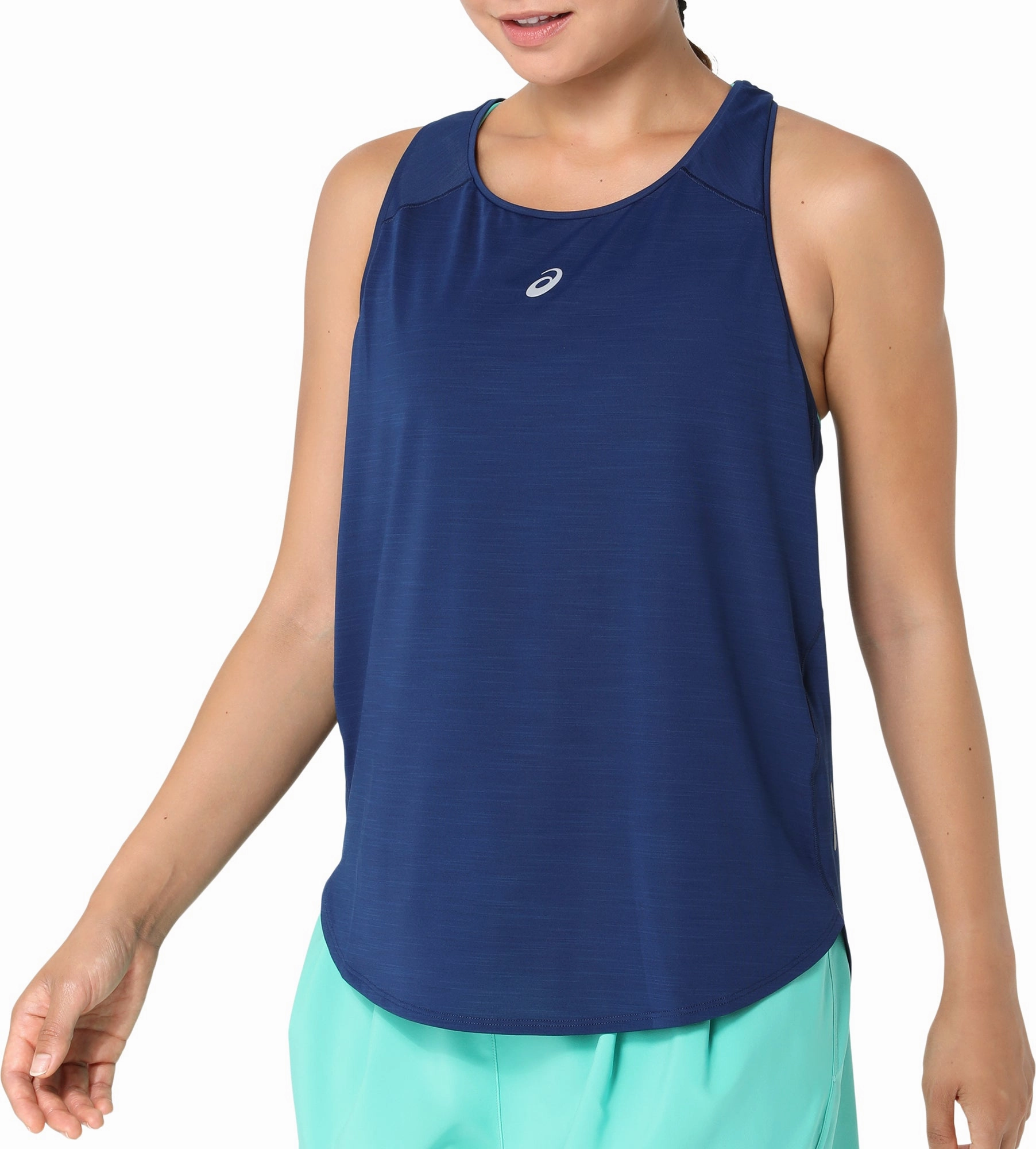 Asics Road Womens Running vest Tank Top - Blue Gym Wear Party