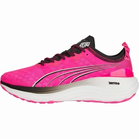 Compression Molded Cushion Puma ForeverRun Nitro Womens Running Shoes - Pink
