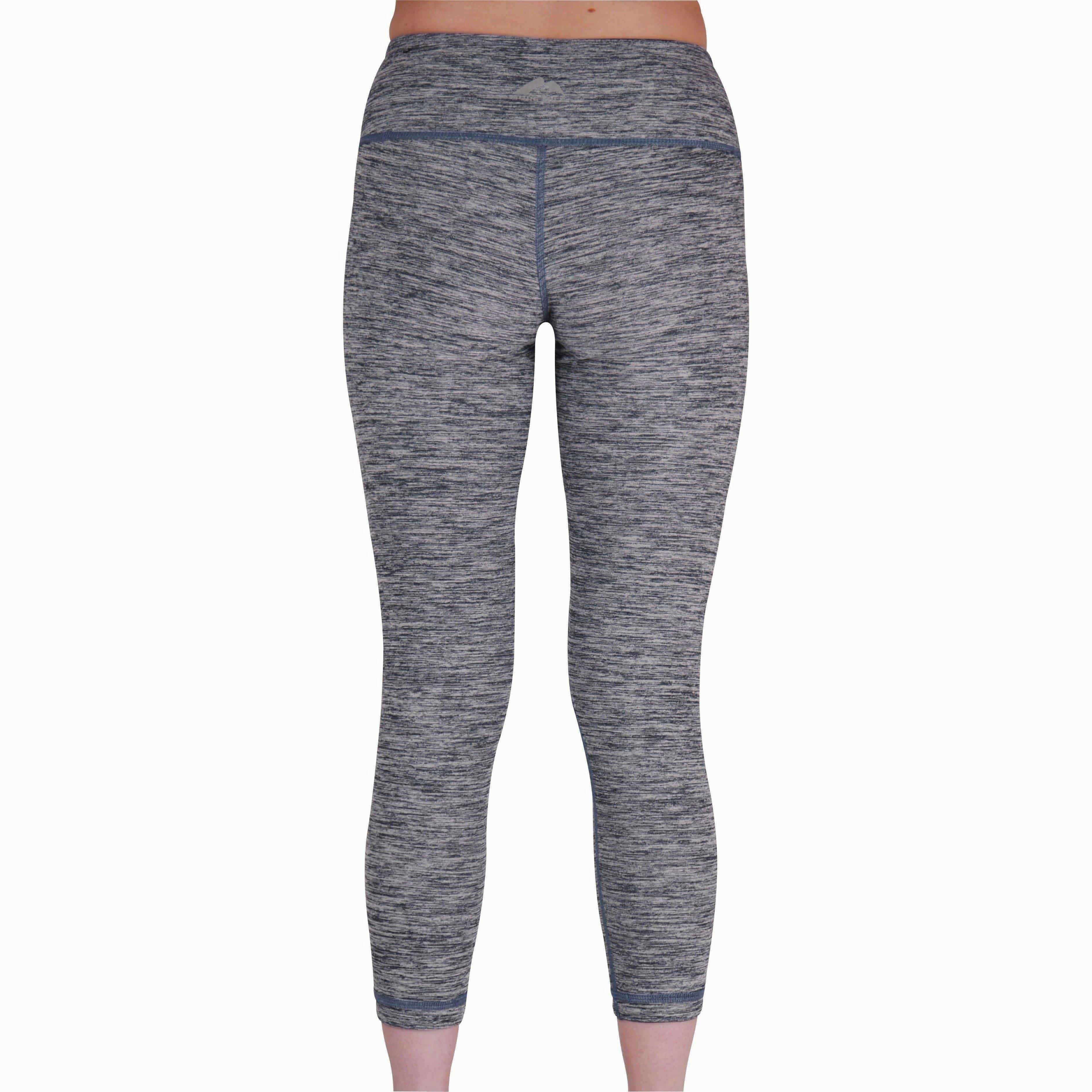 Compression Technology More Mile Reversible Graphic Womens 3/4 Capri Running Tights - Blue