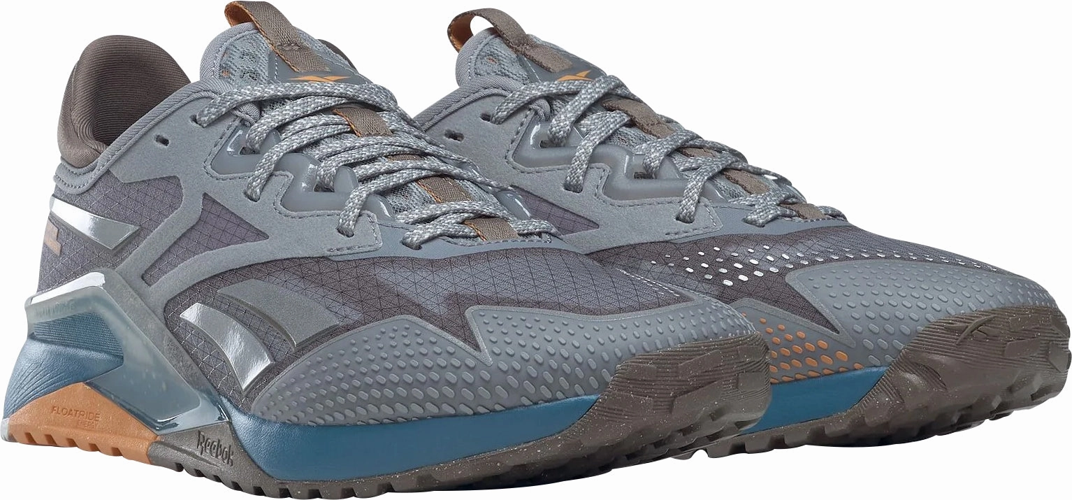 Stitch Down Technique Sport Fit Reebok Nano X2 TR Adventure Womens Training Shoes - Grey