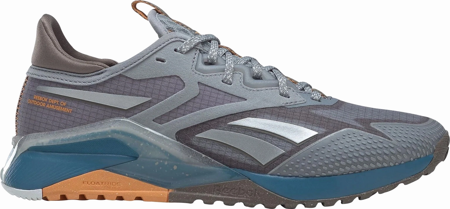 Adjustable Heel Lock Ventilated Tongue Reebok Nano X2 TR Adventure Womens Training Shoes - Grey