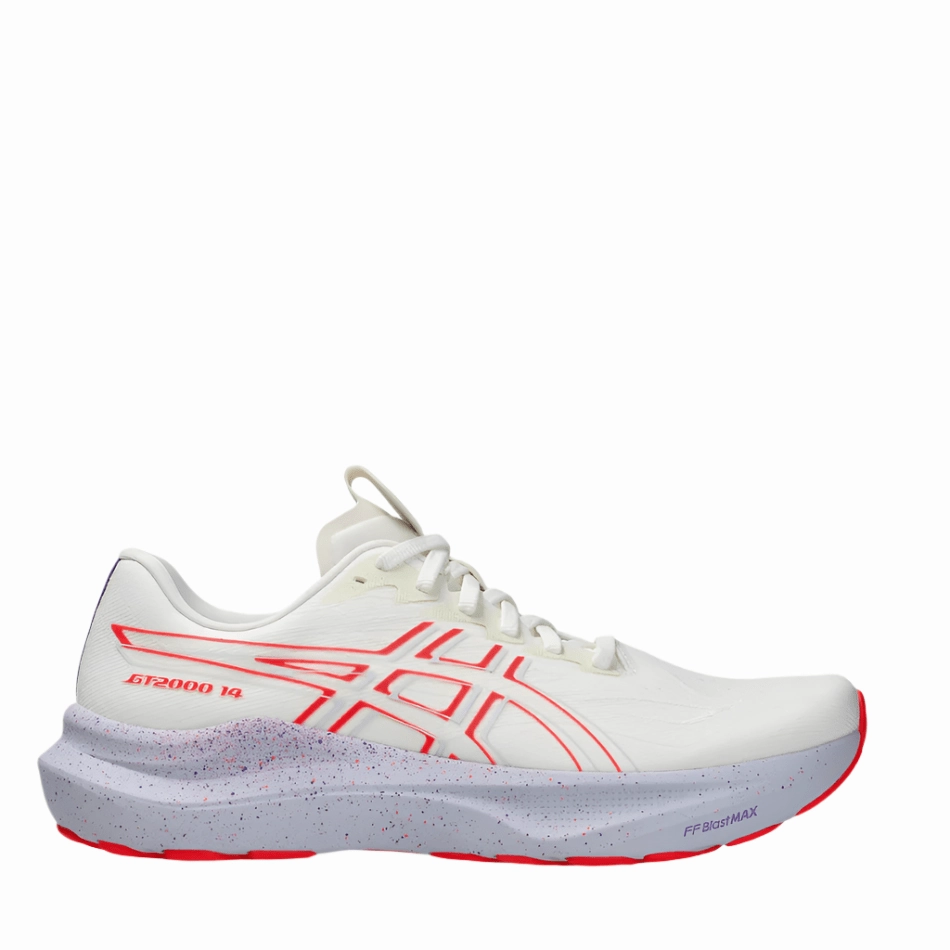 running in a roundabout area shoes ASICS Men's GT-2000 v14 TOKYO Collection Running Shoes in Cream/Edo Purple AW25