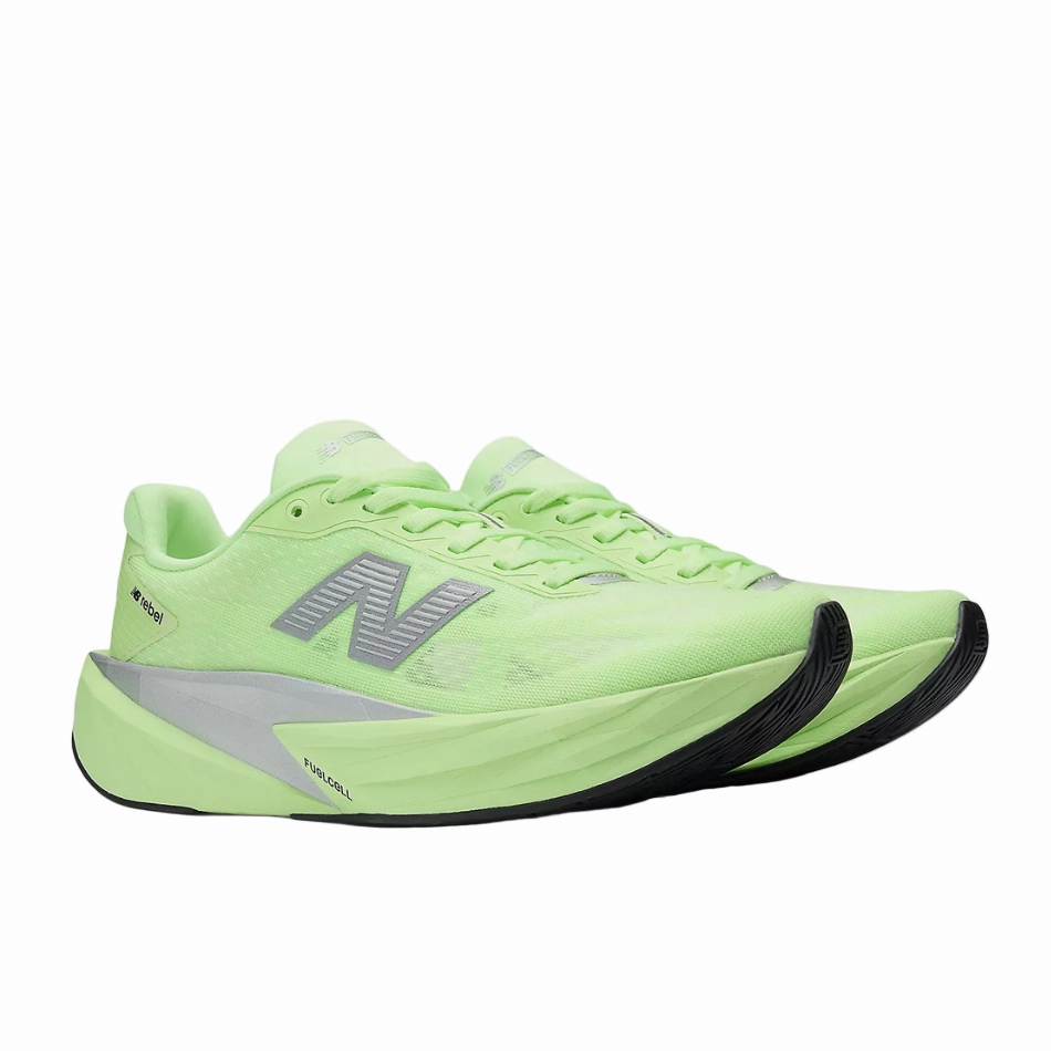 New Balance Women's Fuelcell Rebel v5 Running Shoes in Lab Green/Silver Metallic/White AW25 15K Run anniversary - edition running shoes
