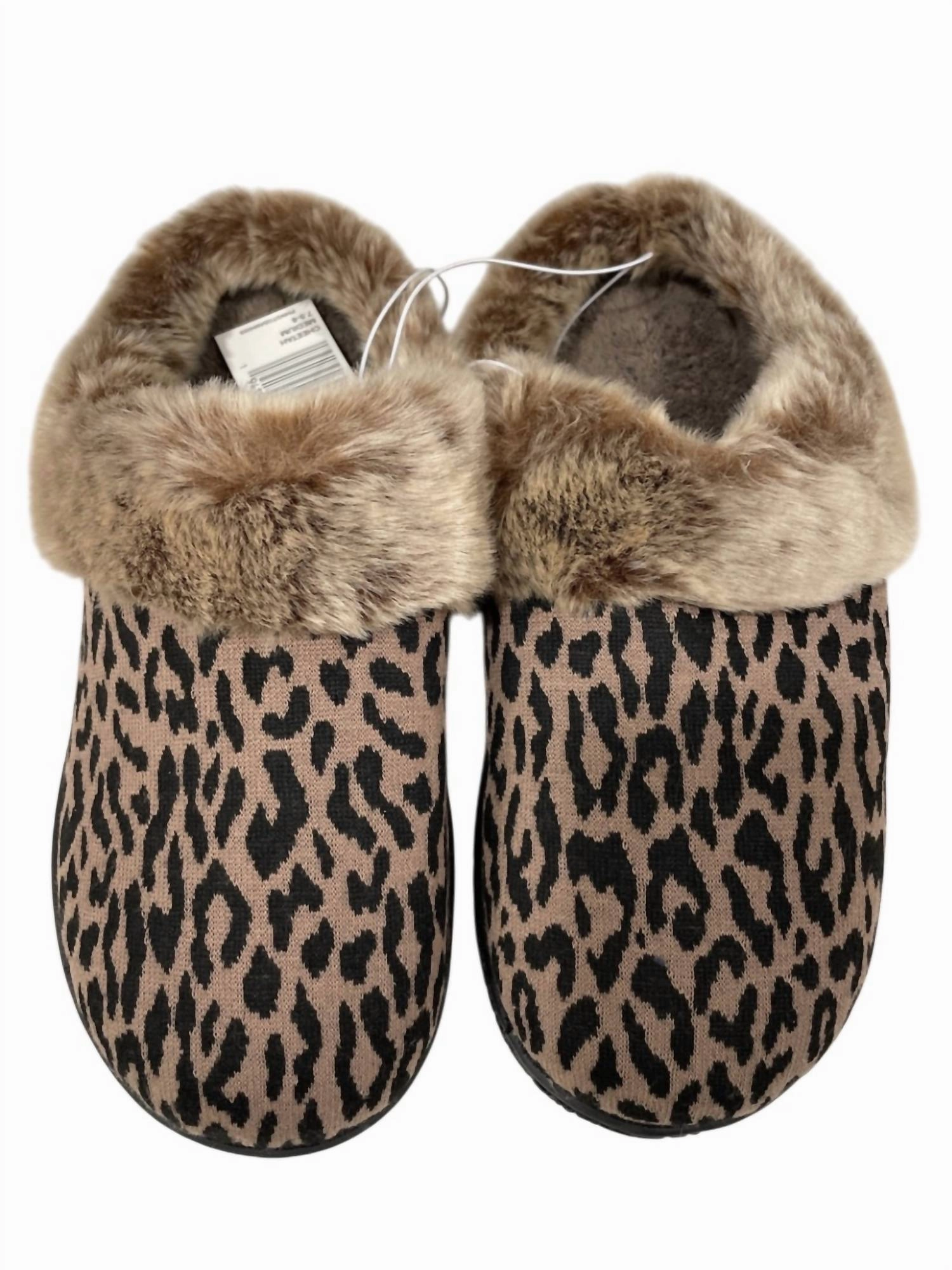 Marathon running Women's Memory Foam Hoodback Comfort Slippers In Cheetah