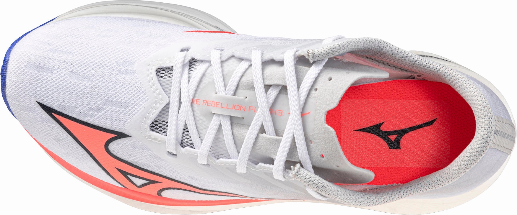 Flexible TPU Shank MultiDirectionalTread Mizuno Wave Rebellion Flash 3 Womens Running Shoes - White