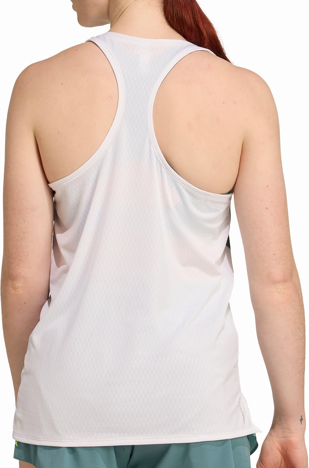 adidas Adizero Archive Womens Running Vest Tank Top - White clarity key