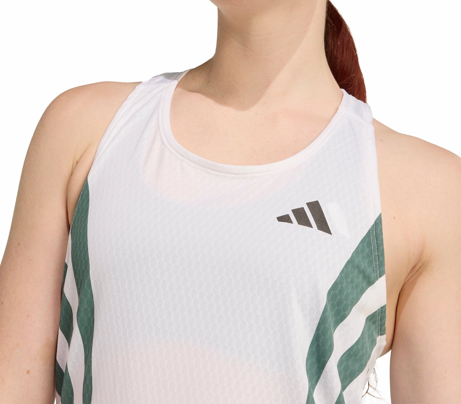Unisex not enough adidas Adizero Archive Womens Running Vest Tank Top - White