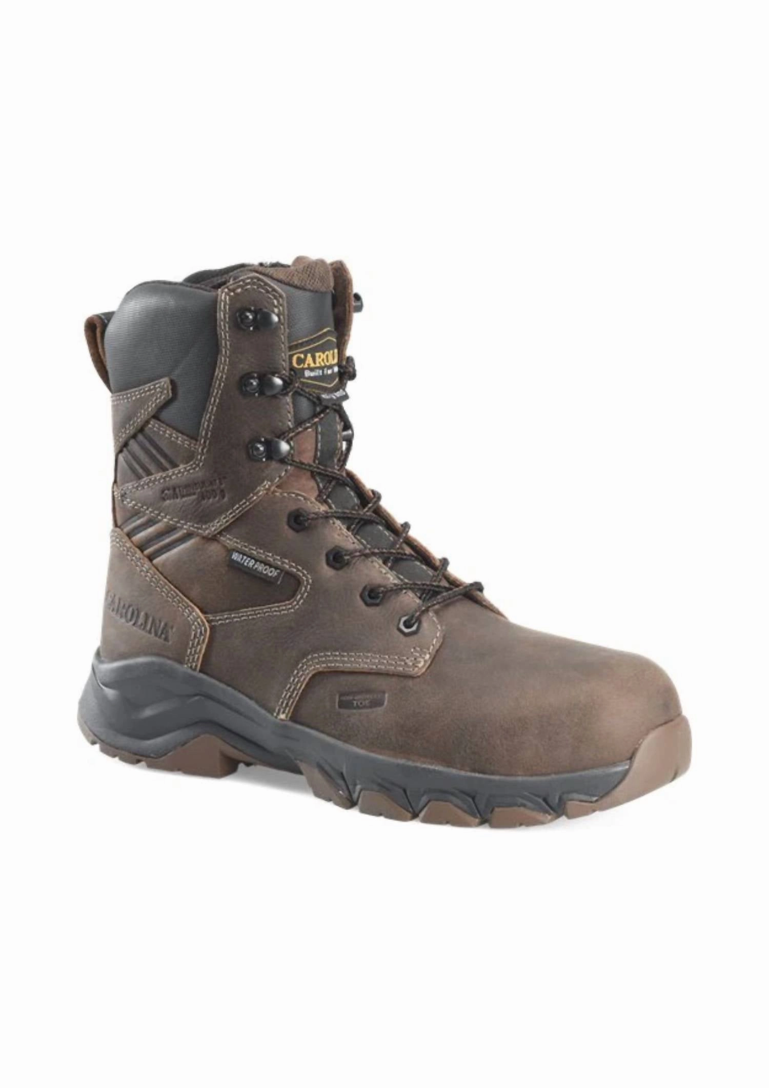 Men's Subframe 8" Composite Toe Work Boots In Brown Active Use Premium Protection