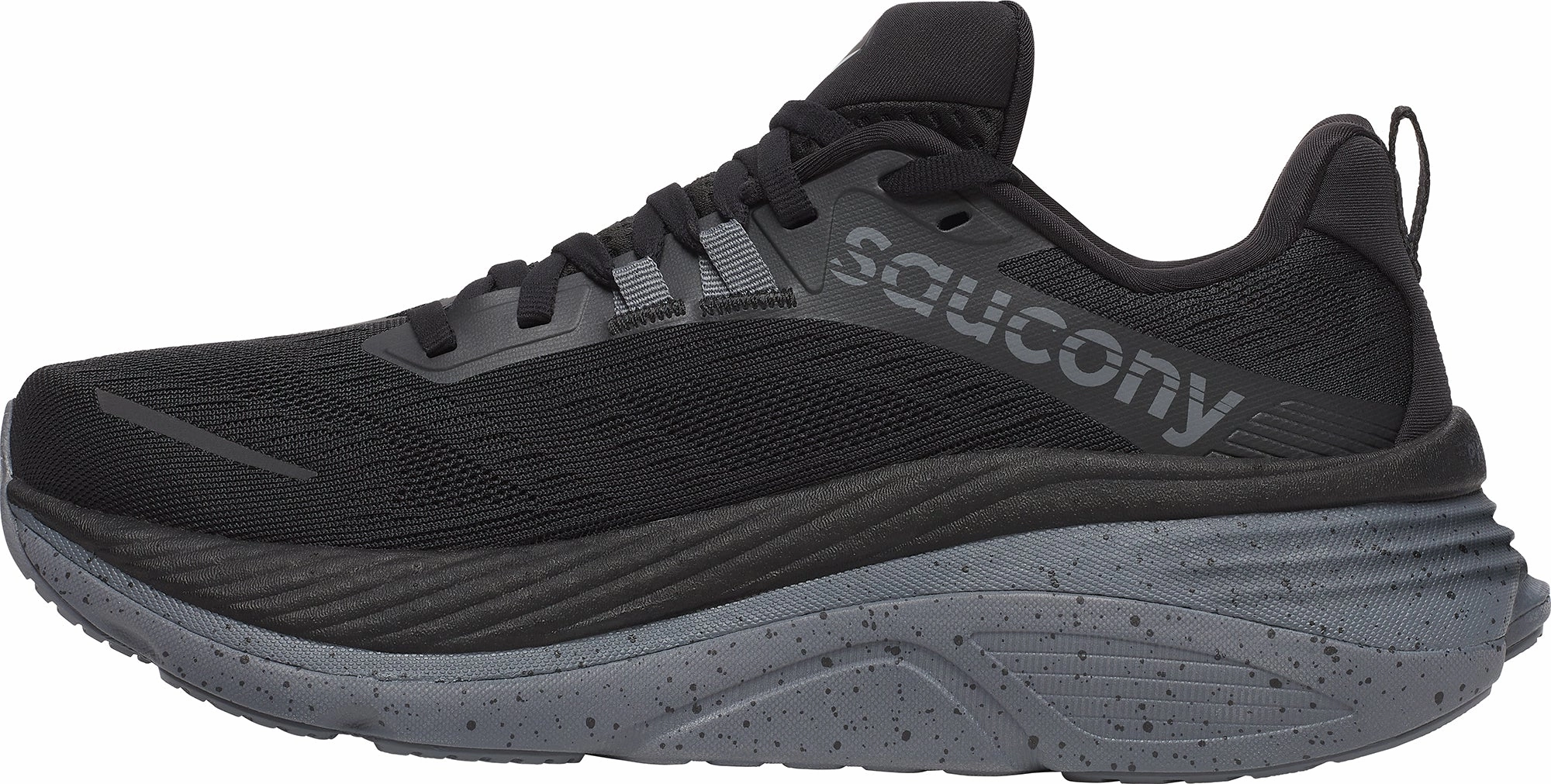 Saucony Hurricane 24 Womens Running Shoes - Black Flexible Forefoot Grooves Weightless Support Frame