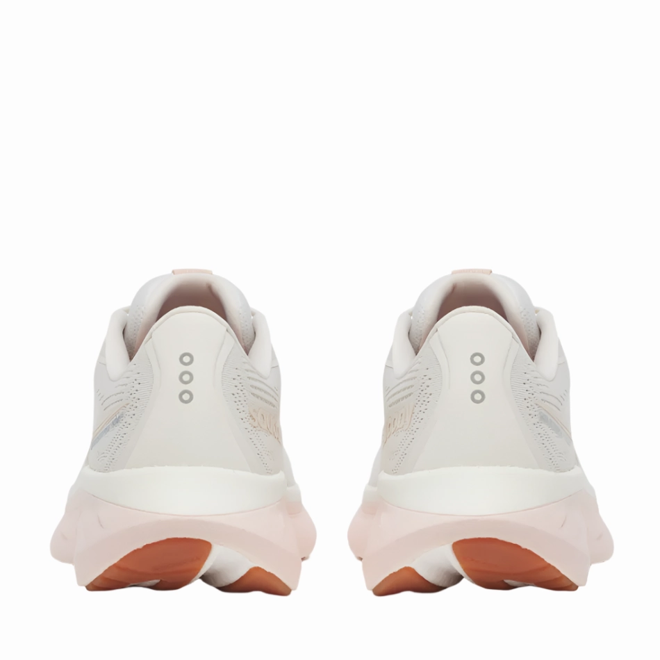 durable running shoes Saucony Women's Ride 18 Running Shoes in Quartz/Peony - Online Exclusive