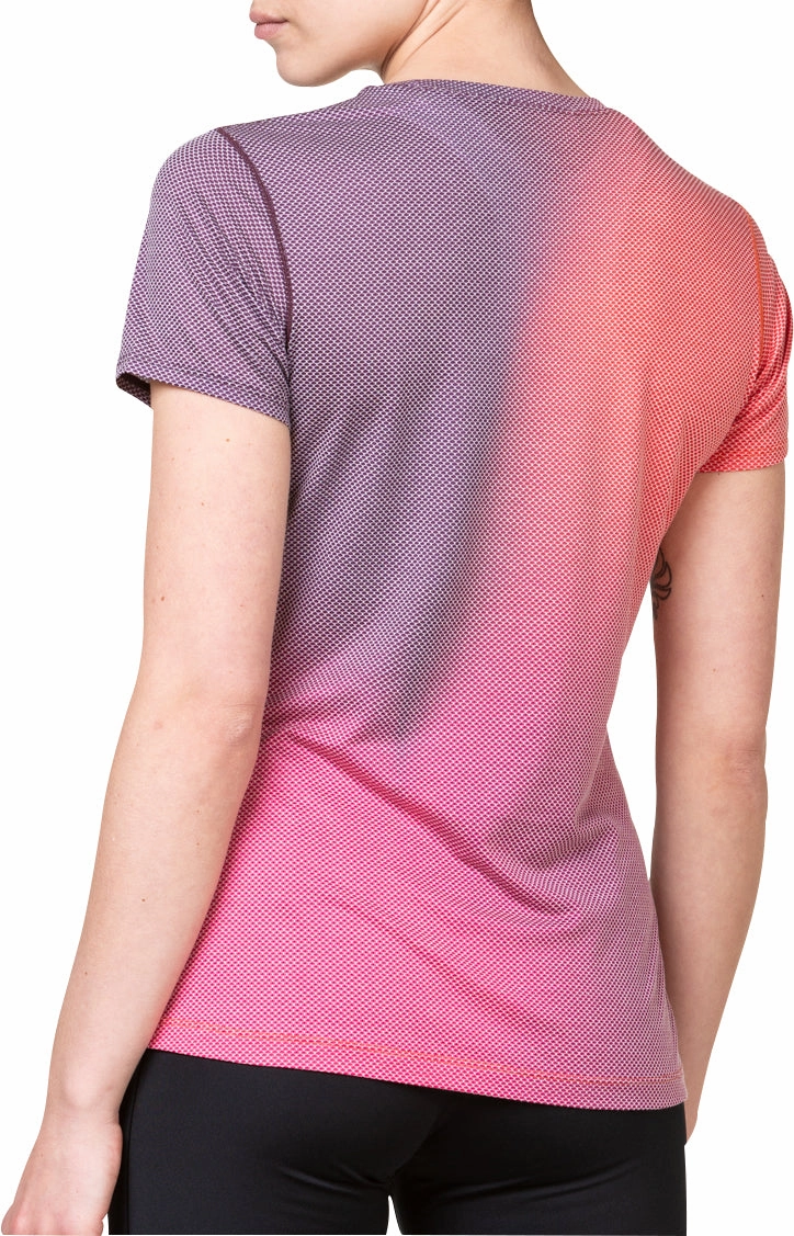 Long Sleeve Ronhill Tech Golden Hour Short Sleeve Womens Running Top - Pink