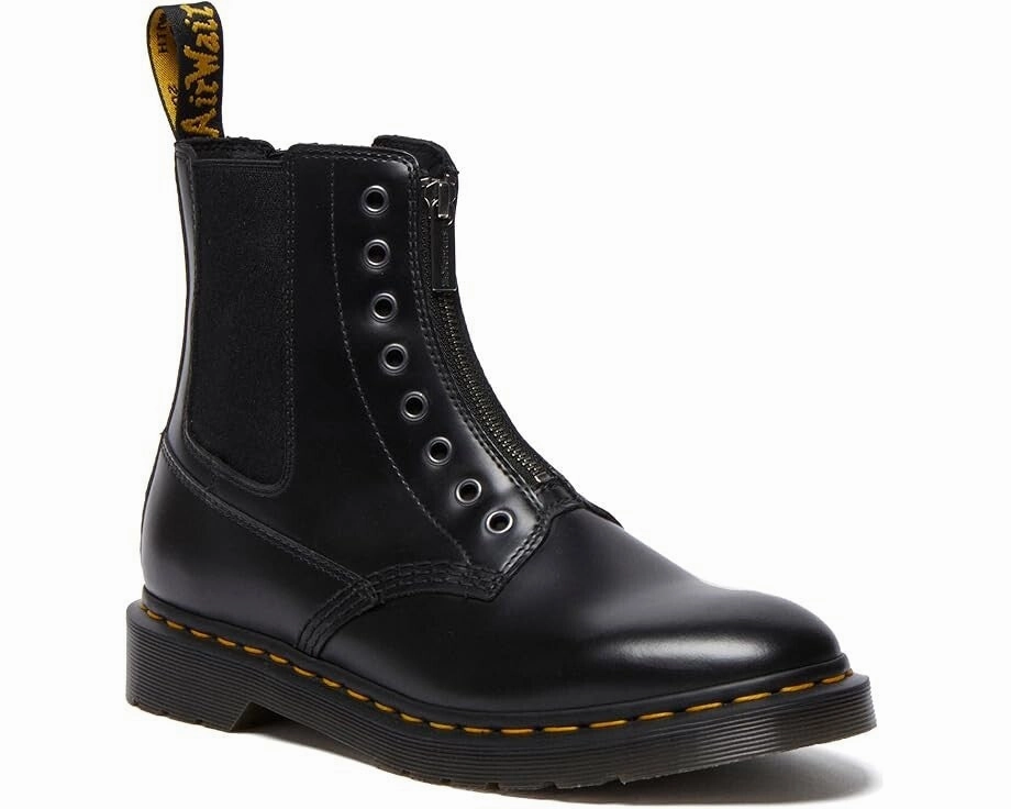 Suede Feel Dr. Martens 1460 R31943001 Boots Men's  Black Leather Round Toe JOBB459